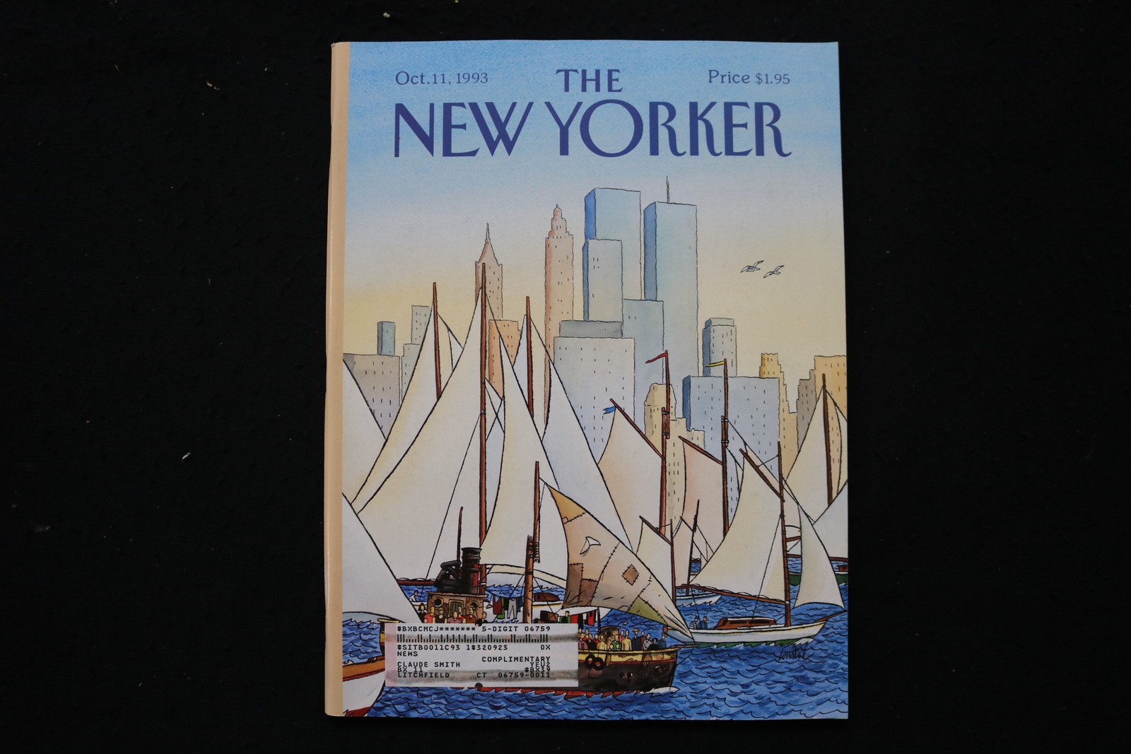 1993 OCTOBER 11 NEW YORKER MAGAZINE - GREAT ILLUSTRATED COVER - NY 3478 1993 OCTOBER 11 NEW YORKER MAGAZINE - GREAT ILLUSTRATED COVER - NY 3478