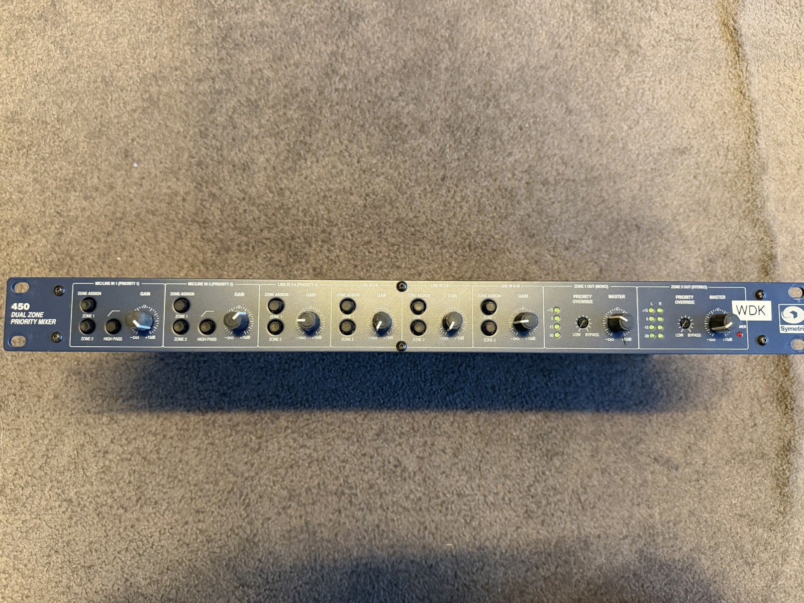 SYMETRIX 450 Dual Zone Priority Pro Audio Mixer (WDK) SYMETRIX 450 Dual Zone Priority Pro Audio Mixer (WDK)