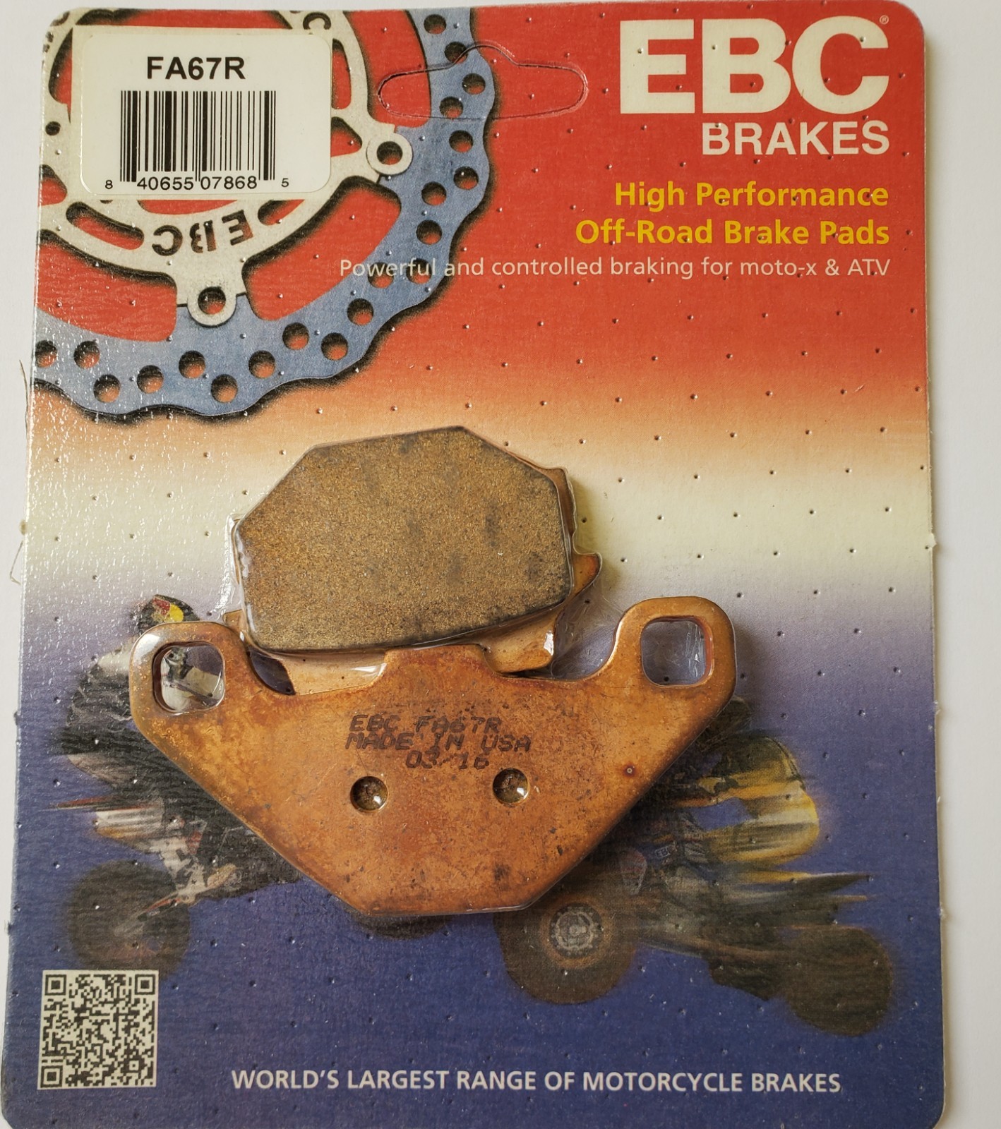 EBC Rear Brake Pads Fits 1995-2004 KLR650 FA67R EBC Rear Brake Pads Fits 1995-2004 KLR650 FA67R