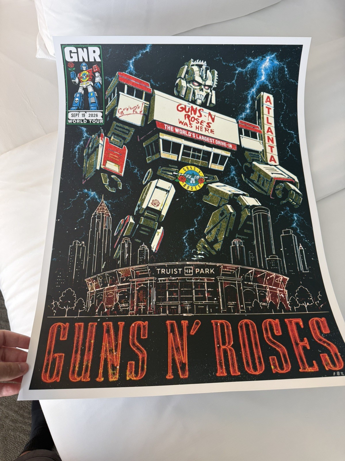 Guns N Roses 9/19/26 Atlanta Georgia Poster Lithograph 182/300 Rare Guns N Roses 9/19/26 Atlanta Georgia Poster Lithograph 182/300 Rare