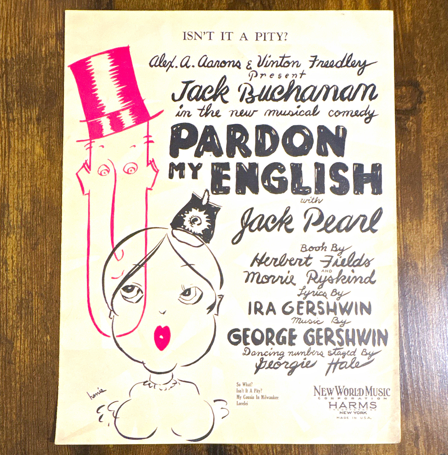 Harms Gershwin Rhapsody in Blue/Isn't It A Pity Sheet Music Piano/Voice 4175-5