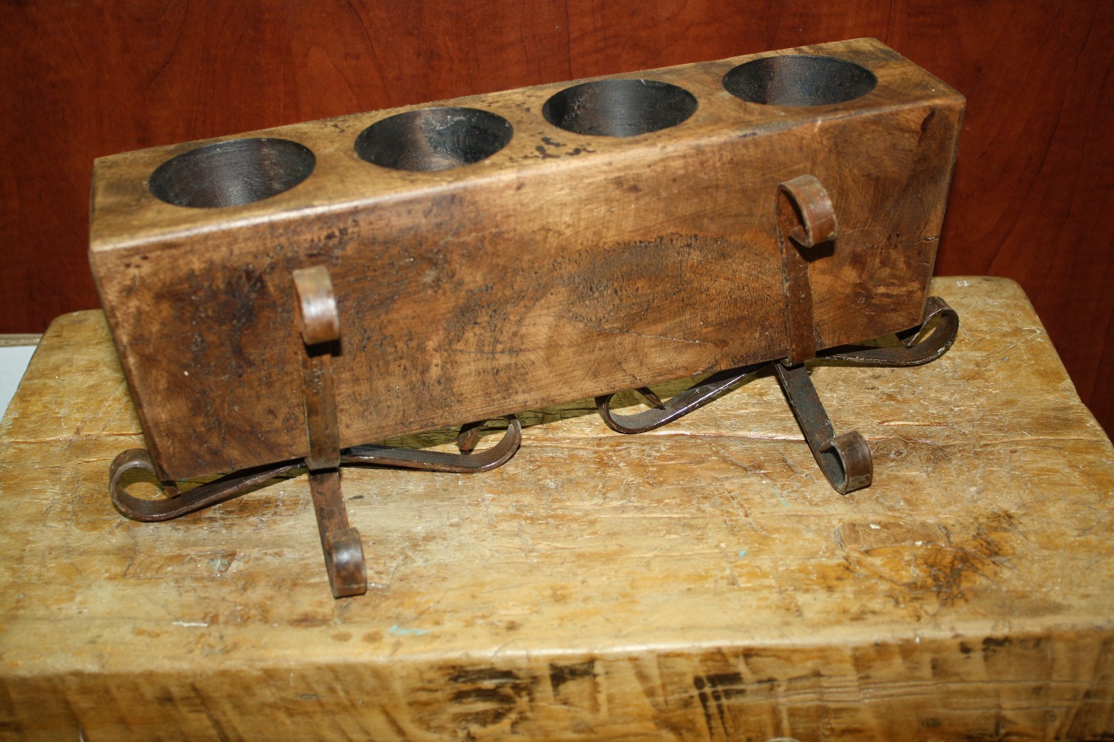 Set of 2 Replacement Sugar Mold Iron Stand Candle Holder Primitive 