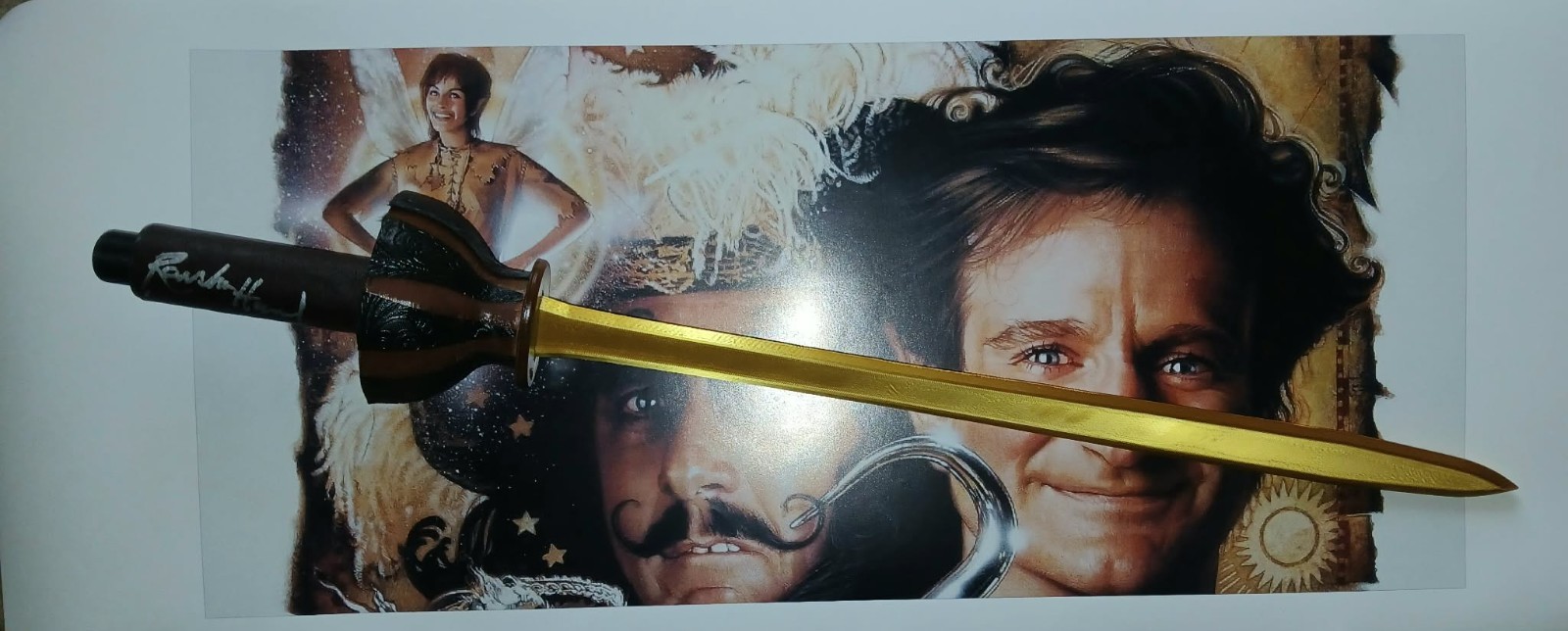 Original Hook Movie Peter Pan Replica Sword – Hand-Stitched Leather Handle....
