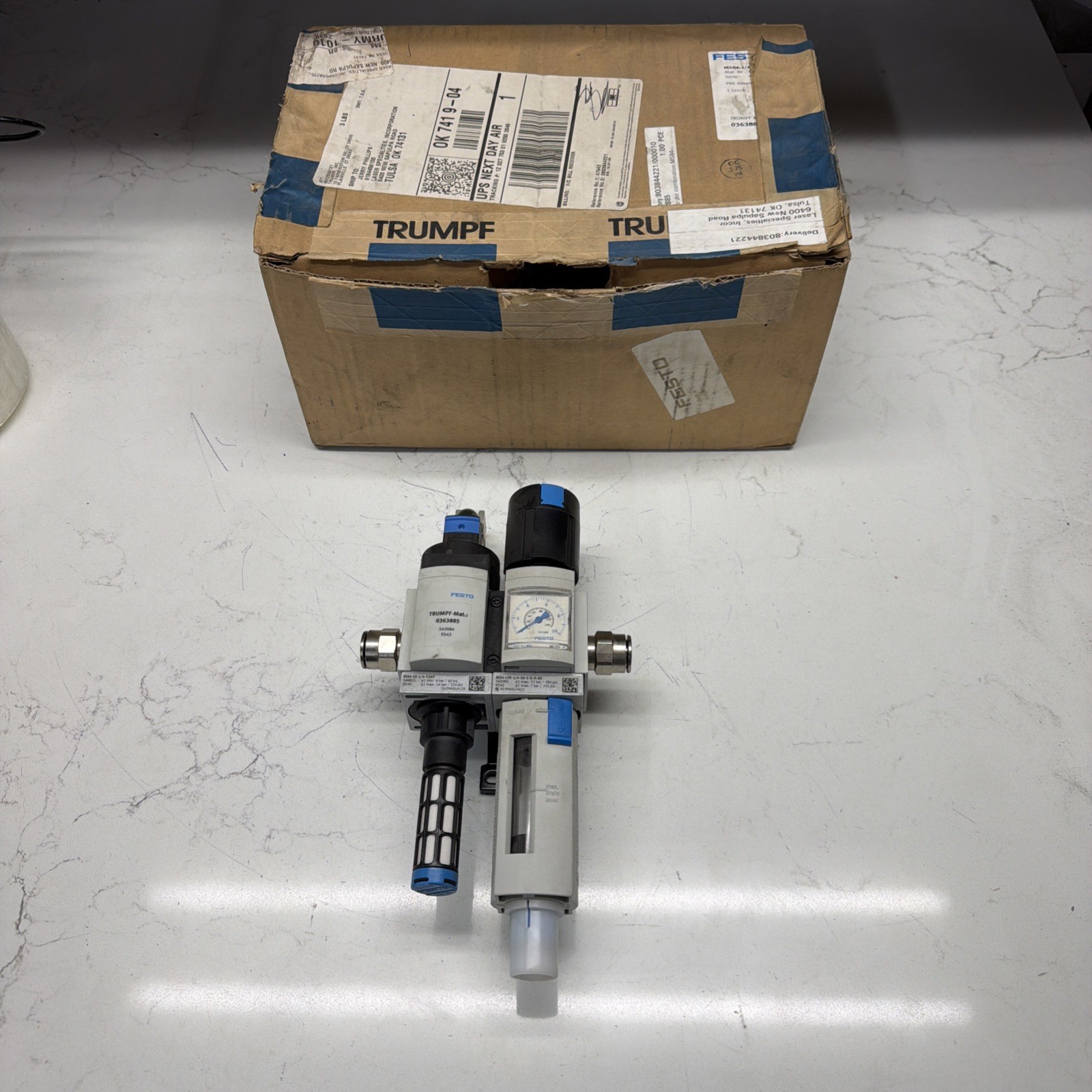 TRUMPF 0363885 (FESTO) PNEUMATIC FILTER REGULATOR TRUMPF 0363885 (FESTO) PNEUMATIC FILTER REGULATOR