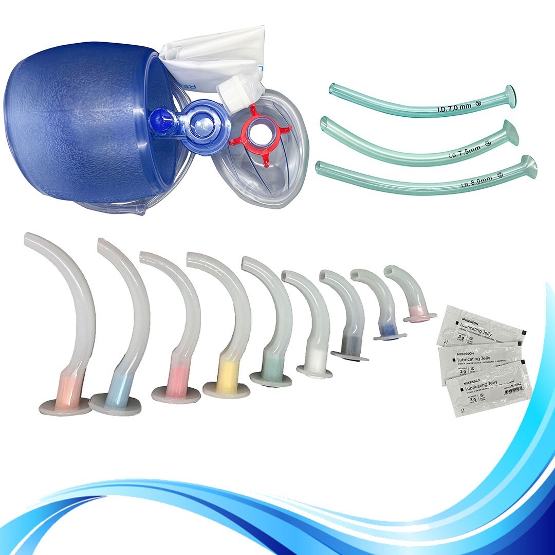 Complete Airway Emergency KIT 2, PVC Resuscitator, 3 NPA & 9 OPA Guedel Complete Airway Emergency KIT 2, PVC Resuscitator, 3 NPA & 9 OPA Guedel