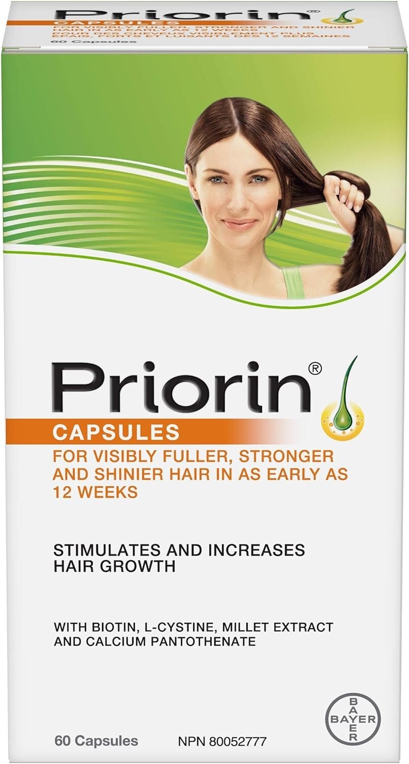 Priorin Hair Growth Vitamins With Biotin Stimulate Hair Growth 60 Count LONG EXP