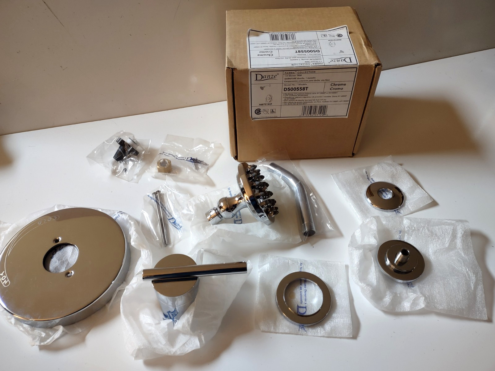 GERBER Danze D500558T Parma Collection 1 Handle Shower Trim Kit 2.5 GPM Chrome