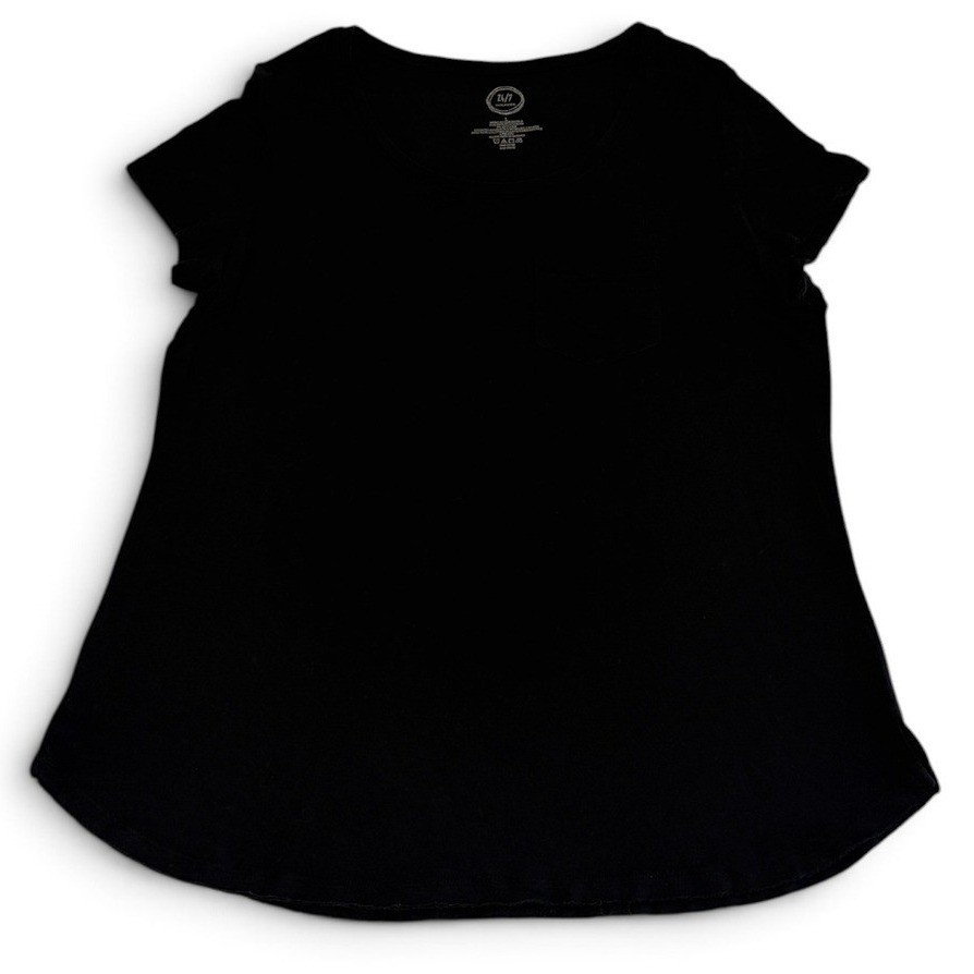 Maurices 24/7 Comfort Short Sleeve Raw Hem Tee Black Large Maurices 24/7 Comfort Short Sleeve Raw Hem Tee Black Large