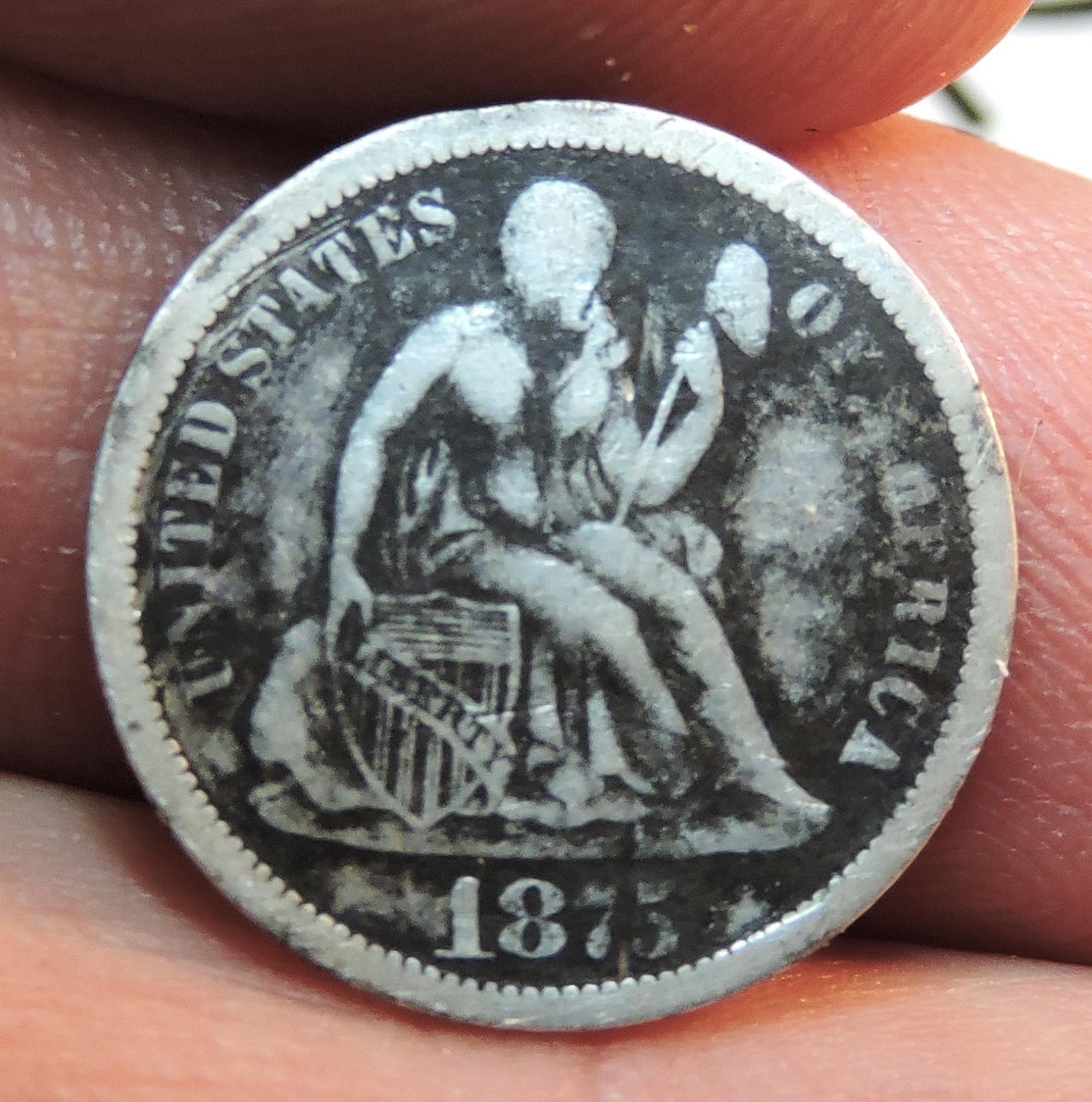 1875 S Seated Liberty Dime Fine 1875 S Seated Liberty Dime Fine