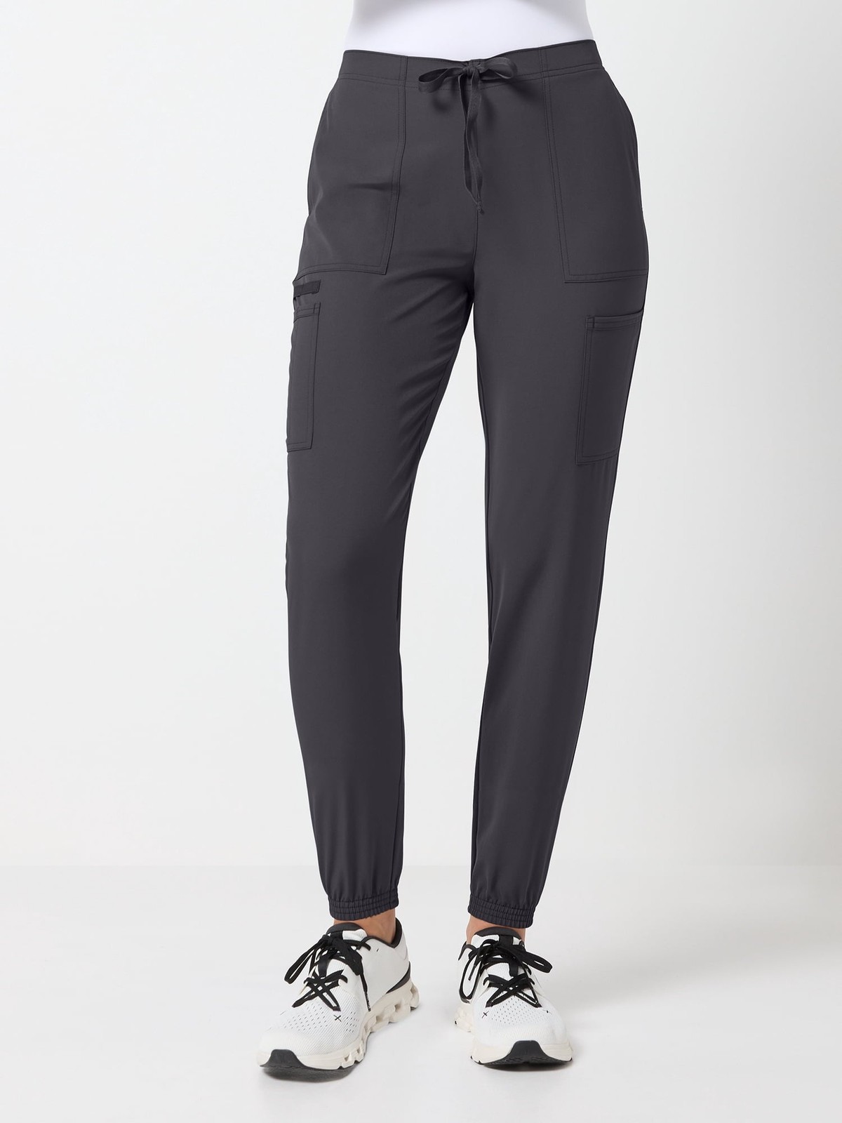 Scrubstar Women\'s Cargo Jogger Scrub Pants Large Pewter