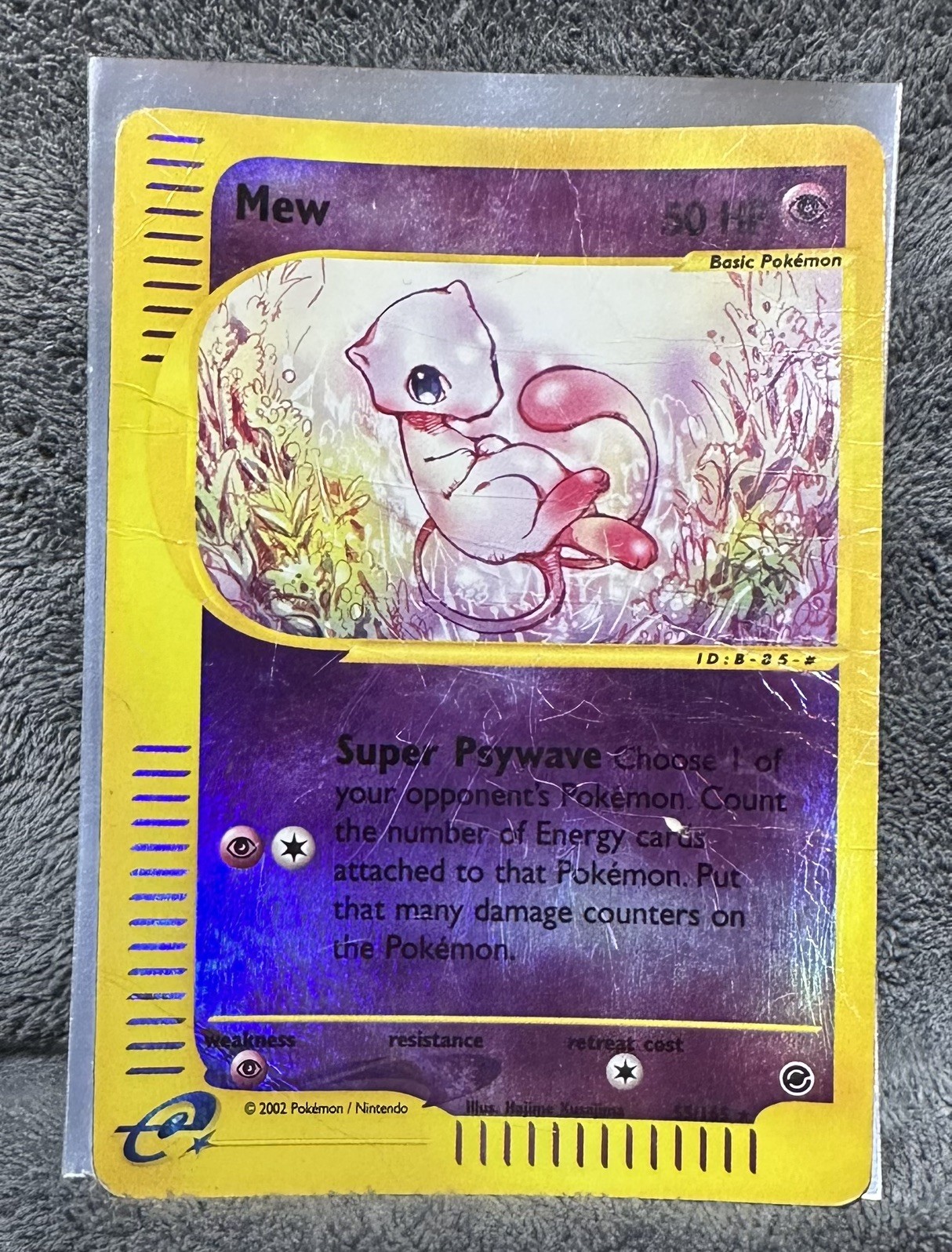 2002 Pokémon Expedition Mew Reverse Holo 55/165 - DAMAGED Rare