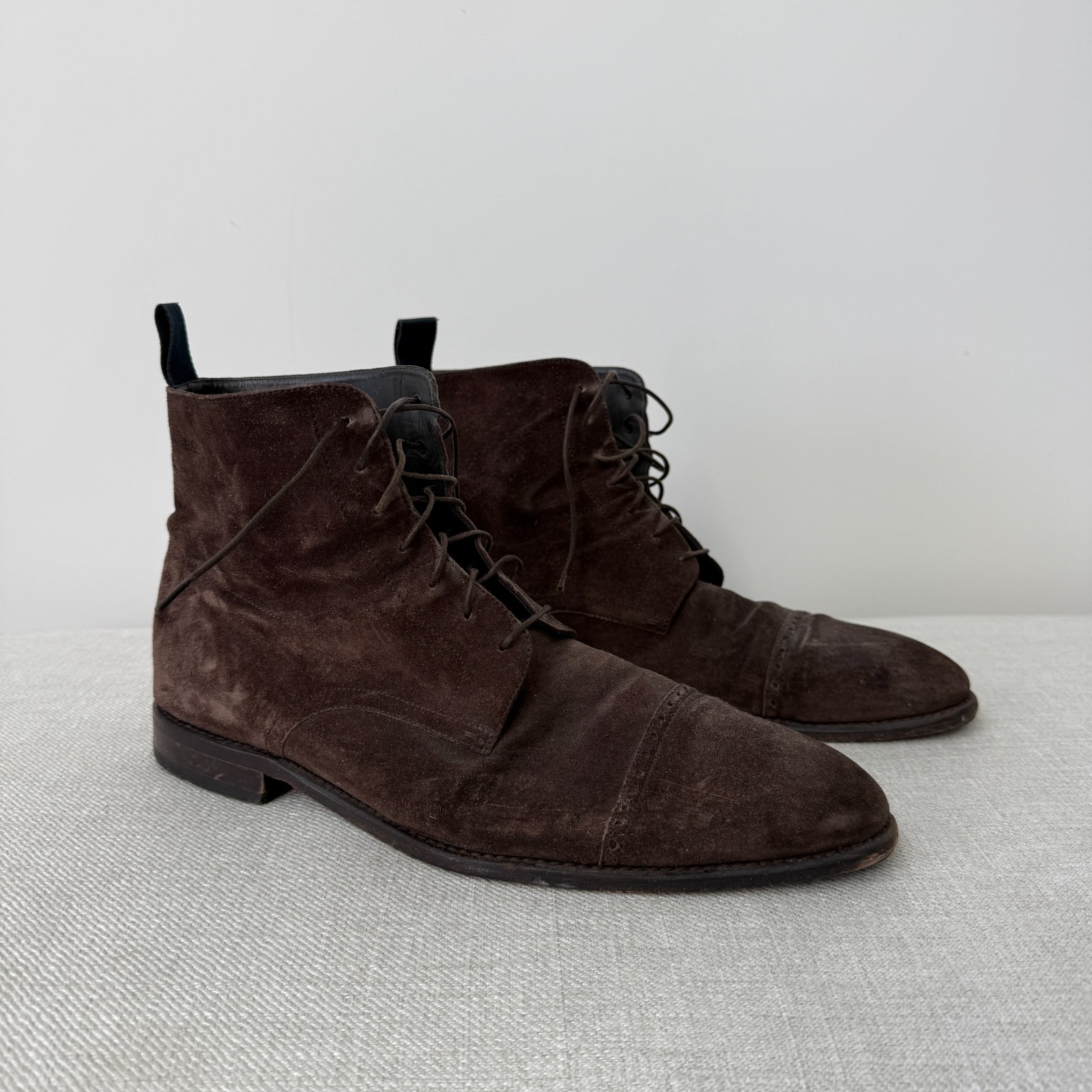 Hugo Boss Brown Suede Boot Made in Italy Size Men\'s 10