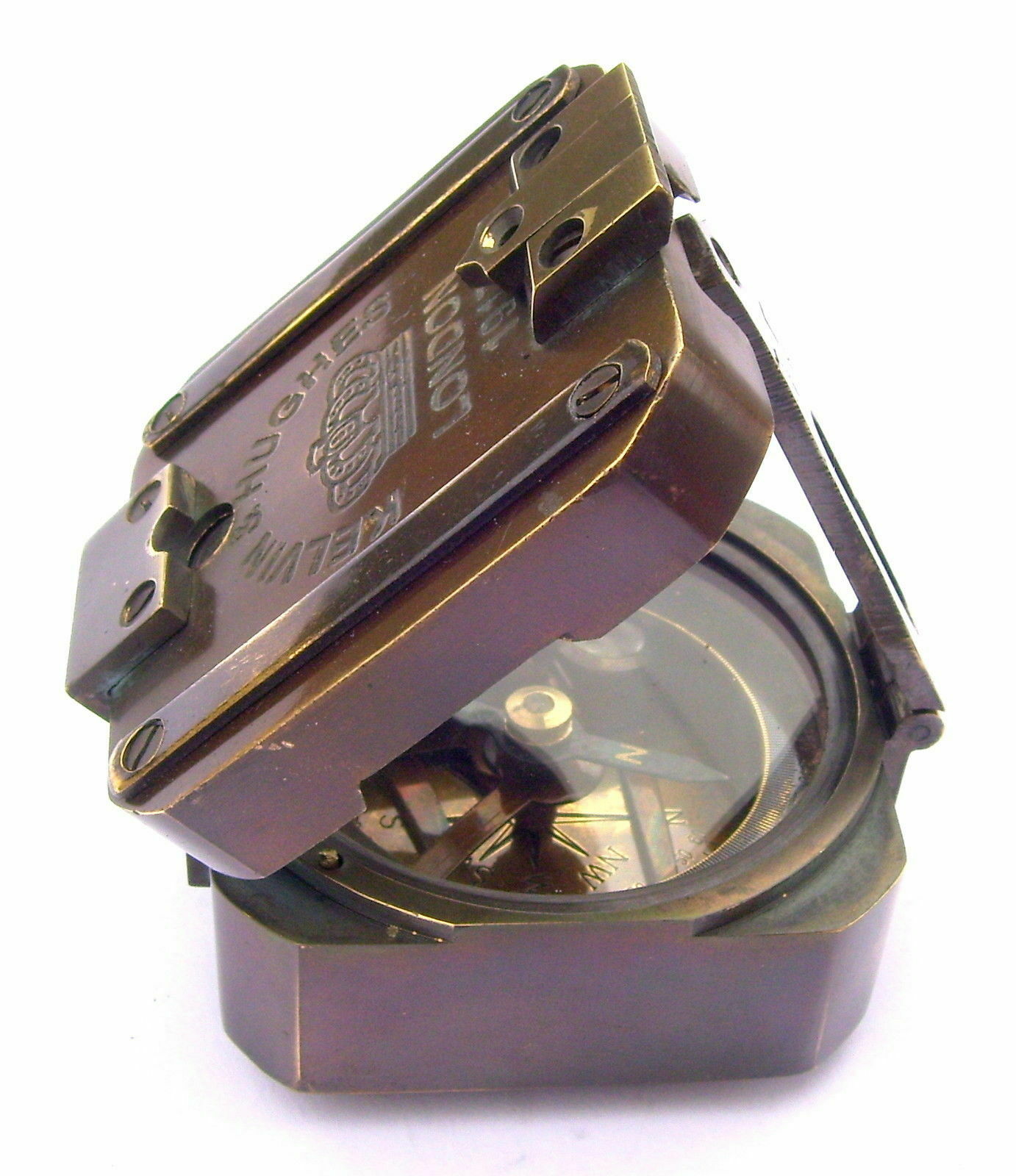 Antique Solid Brass Kelvin & Hughes 1917 Brunton Compass Vintage Compass Antique Solid Brass Kelvin & Hughes 1917 Brunton Compass Vintage Compass