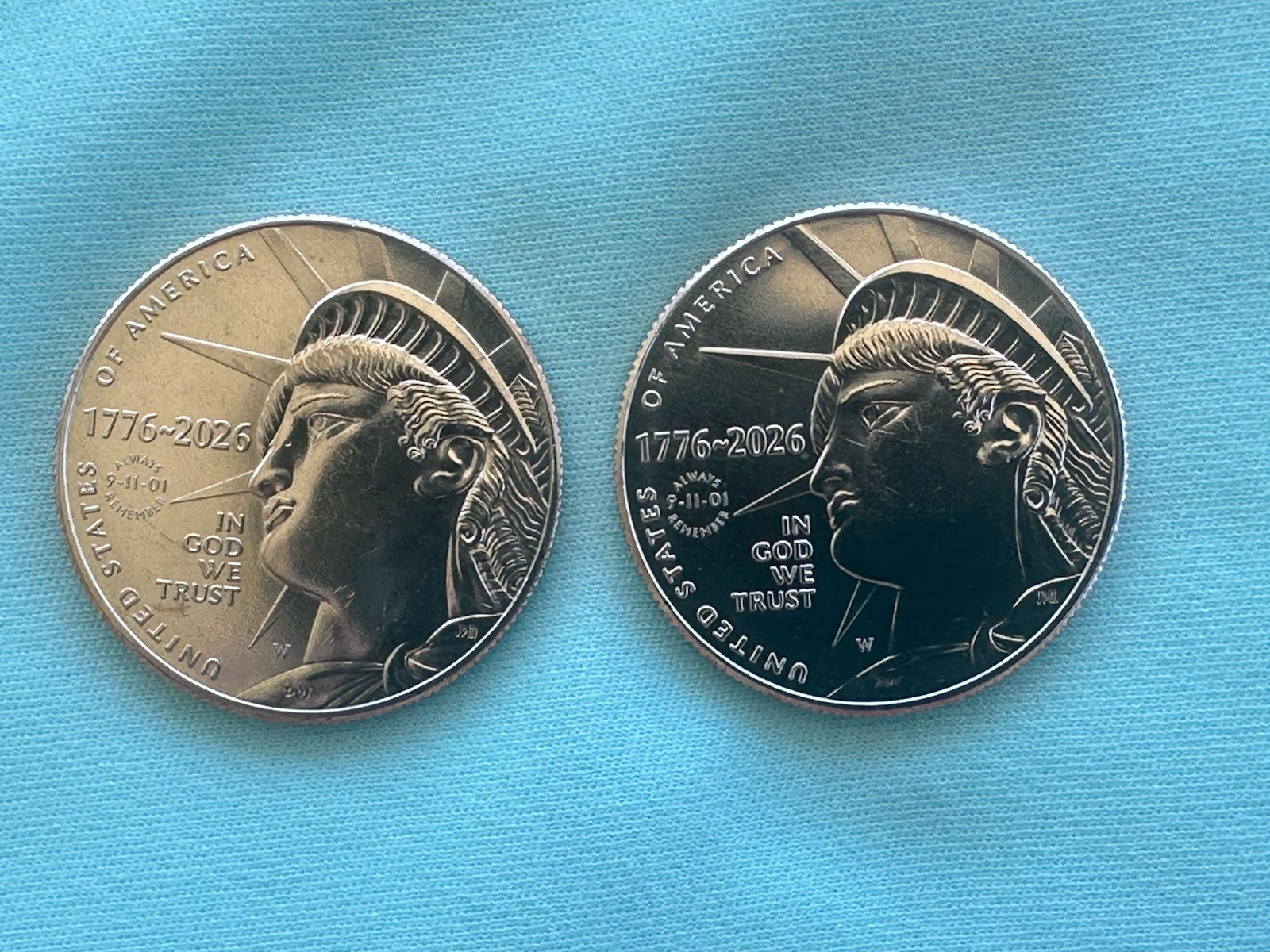 2026-W Enduring Liberty half dollar 50c 9-11-01 Always Remember privy
