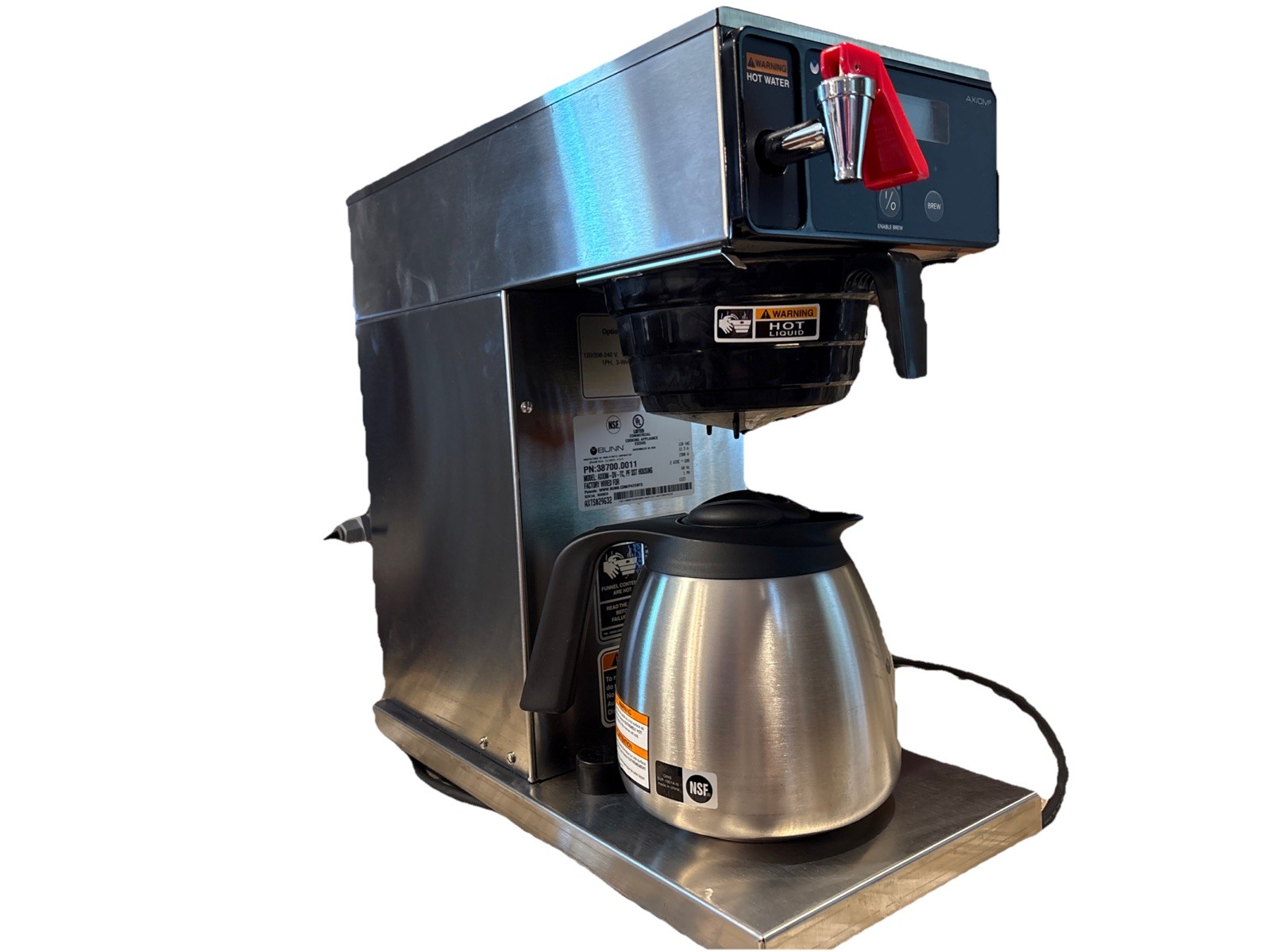 BUNN AXIOM DV-TC PF SST HOUSING Commercial E32066 Great Shape Filter Coffee Nice BUNN AXIOM DV-TC PF SST HOUSING Commercial E32066 Great Shape Filter Coffee Nice