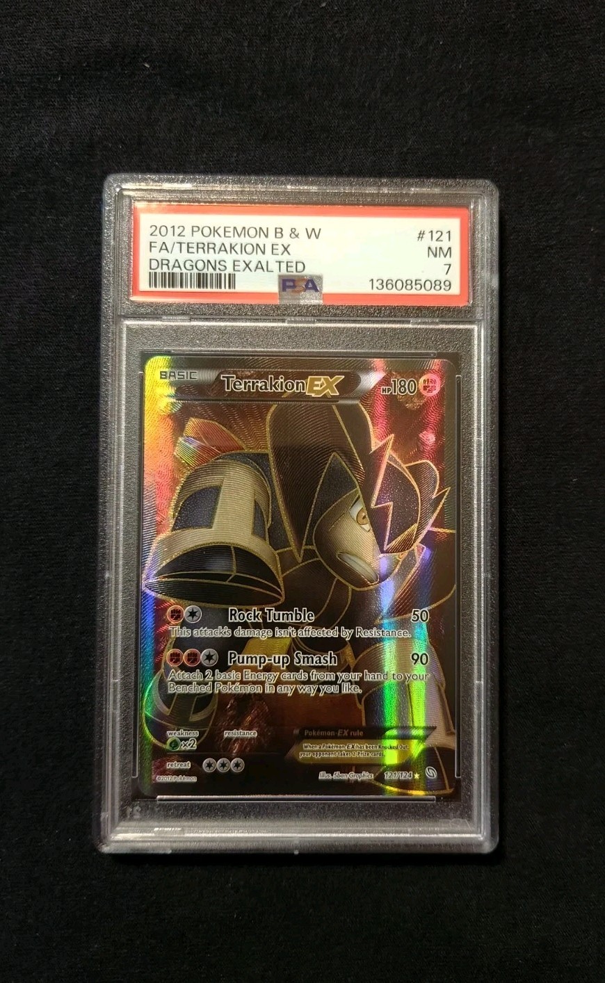 Terrakion EX (121 Full Art) 121/124 Dragons Exalted Holo