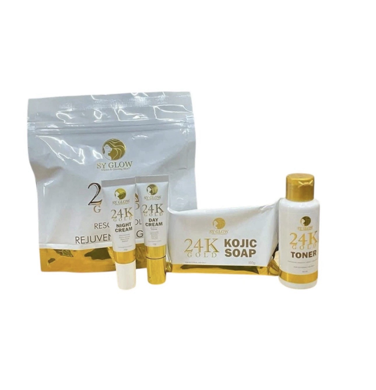 SY GLOW 24K Gold Rejuv Set with Resorcinol & Niacinamide – 4-Step Facial