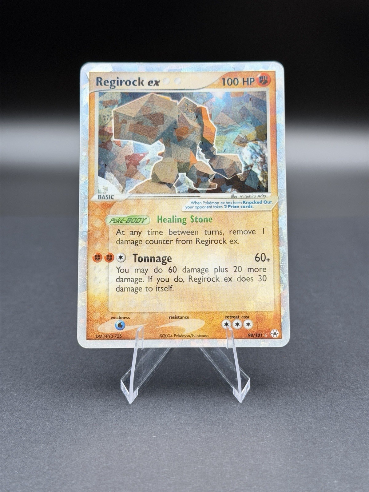 Regirock ex Ultra Rare Hidden Legends HL Fighting Holo 98/101 2004 MP Regirock ex Ultra Rare Hidden Legends HL Fighting Holo 98/101 2004 MP