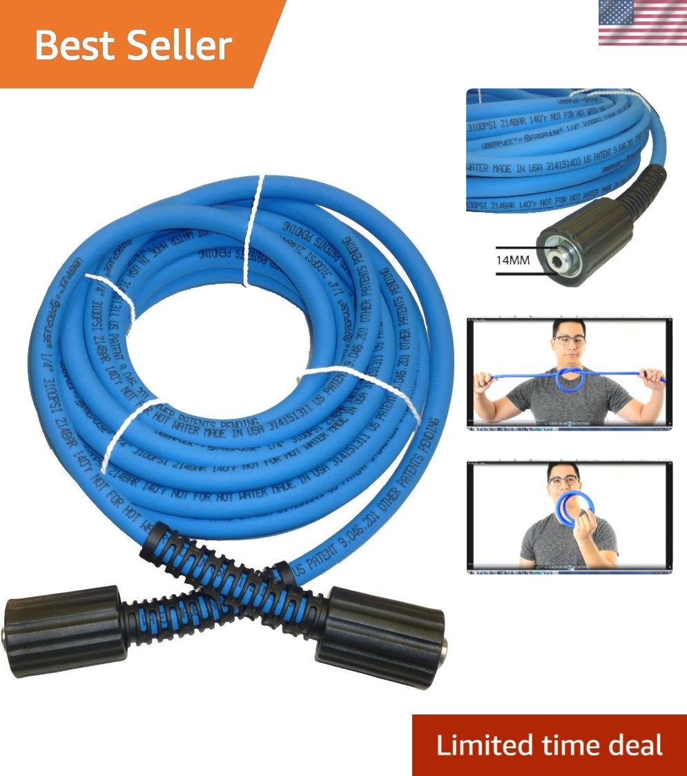 UBERFLEX Kink Resistant Pressure Washer Hose 1/4\