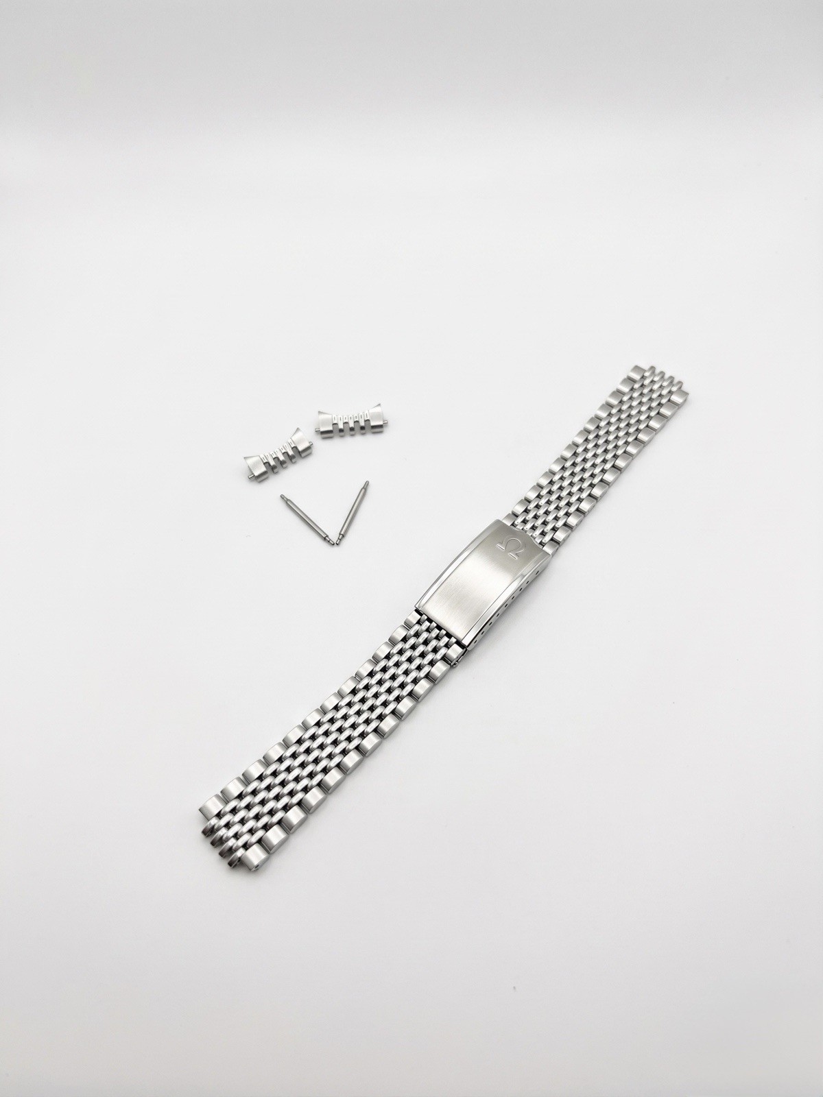 For Omega Replacement 18mm Beads Of Rice Vintage Watch Strap Stainless Steel For Omega Replacement 18mm Beads Of Rice Vintage Watch Strap Stainless Steel