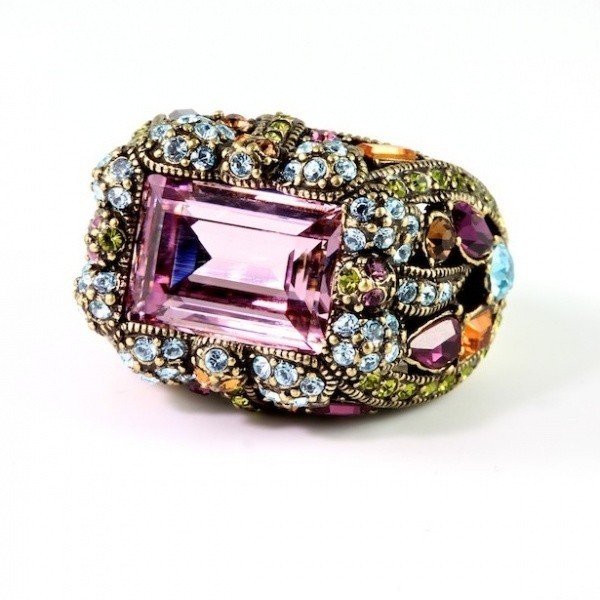 Heidi Daus Dragonflies Amethyst Damselfly Ring sizes 6, 9, or 12