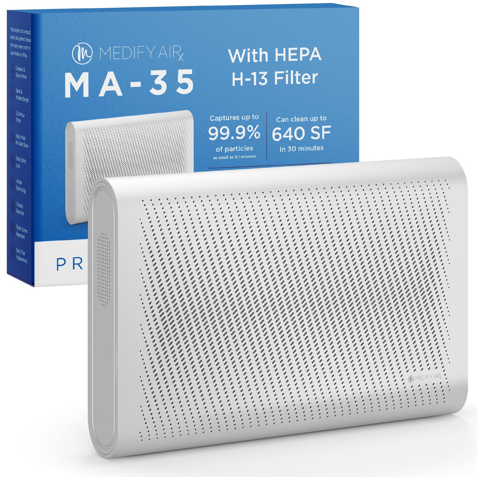 Medify MA-35 Air Purifier with HEPA Filter | 1,280 ft² Coverage in 1hr for Al...