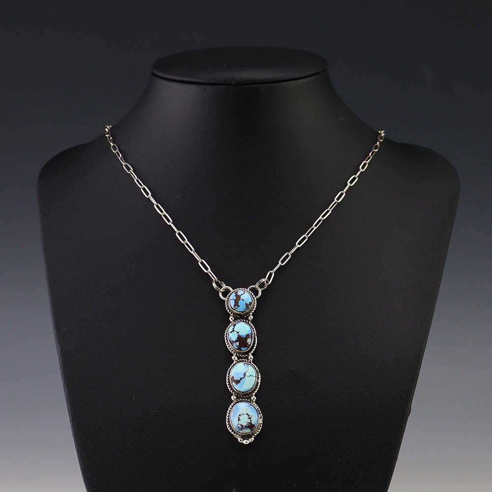 NATIVE AMERICAN NAVAJO GOLDEN HILLS TURQUOISE NECKLACE BY MARCELLA JAMES