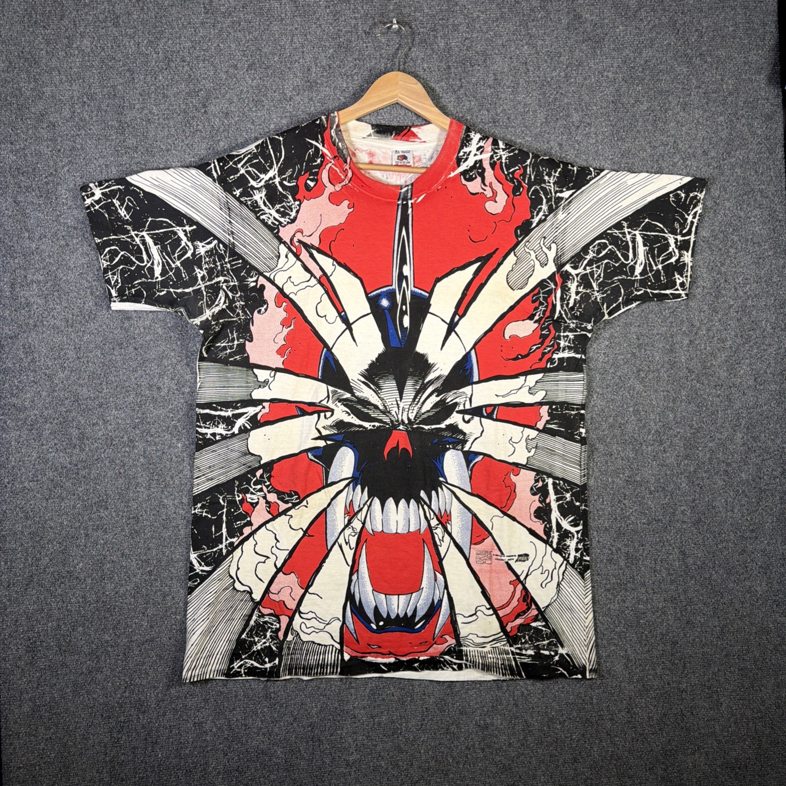 Vintage Marvel Shirt Mens XL 90s AOP 1993 Spirit Of Vengeance Comics RARE Grail