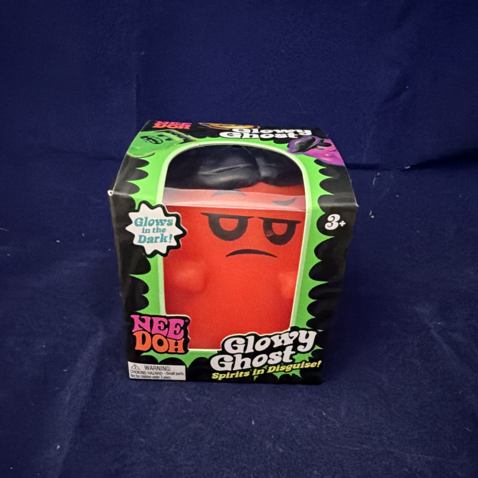 Schylling Needoh Glowy Ghost - Red Squishy, Glowy, Costumed, Spooky Squeeze