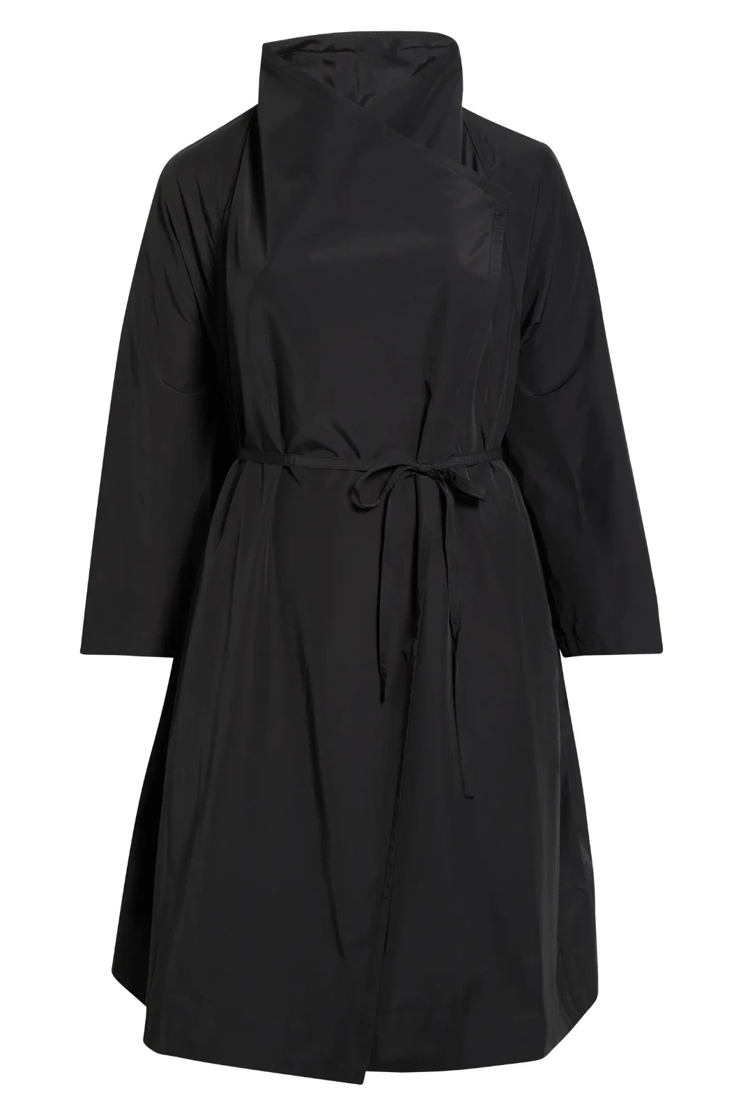 NEW, EILEEN FISHER Drape Neck Coat in Black Sz 3X #MD2632