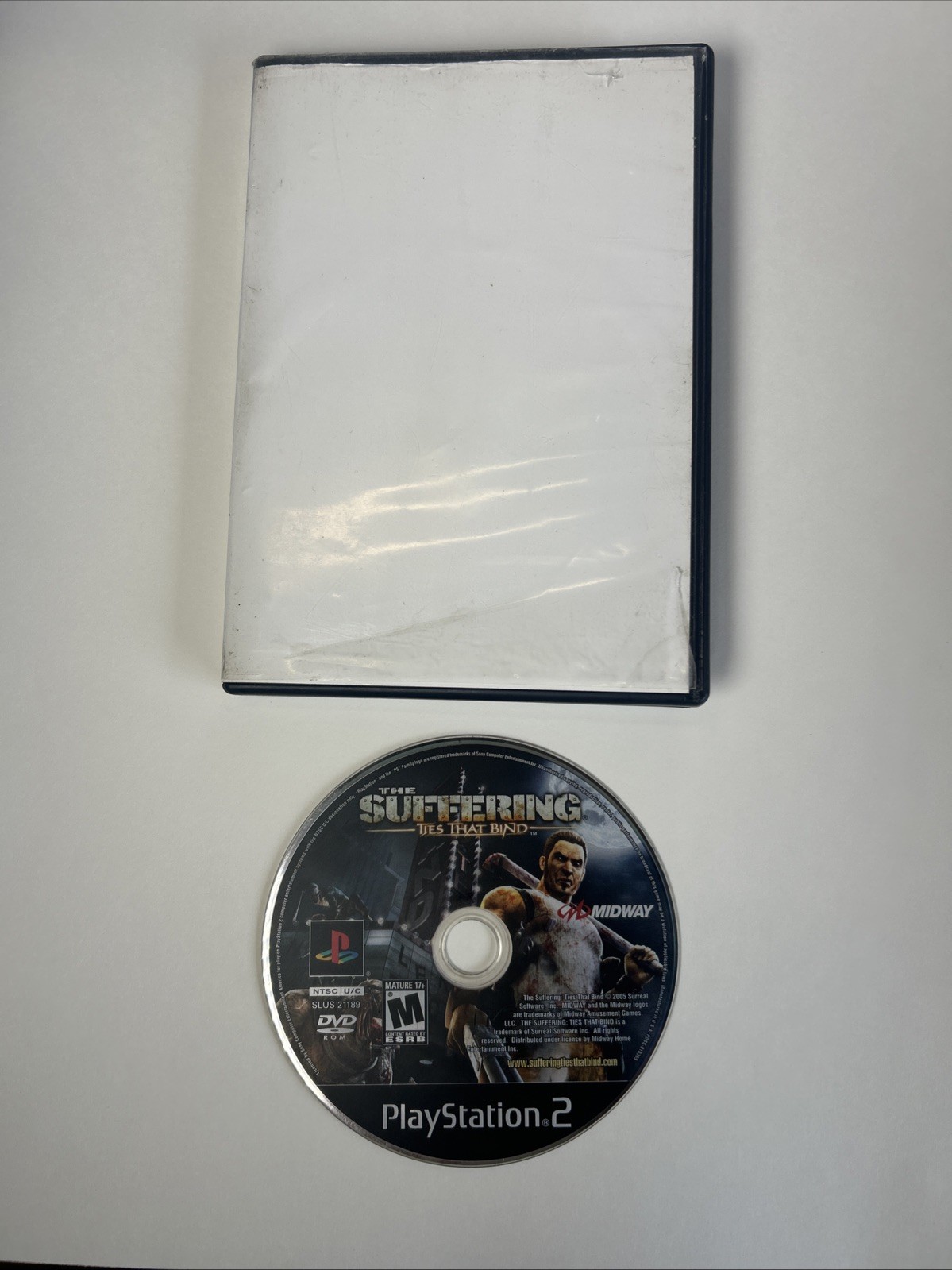 The Suffering: Ties That Bind (Sony PlayStation 2 PS2, 2005) Disc & Generic Case The Suffering: Ties That Bind (Sony PlayStation 2 PS2, 2005) Disc & Generic Case