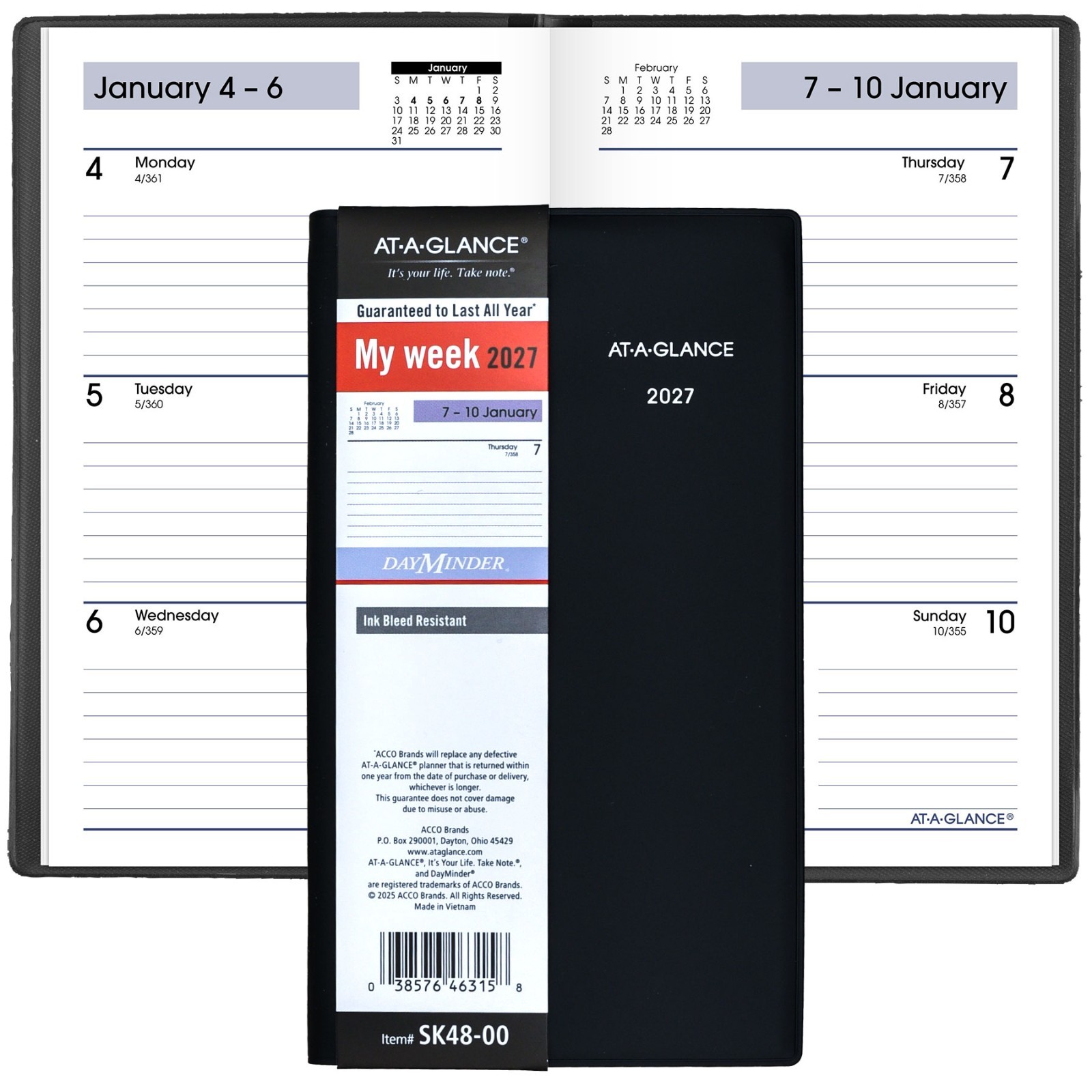 2027 At-A-Glance DayMinder SK48-00 Weekly Pocket Planner, 3-1/2 x 6\ 2027 At-A-Glance DayMinder SK48-00 Weekly Pocket Planner, 3-1/2 x 6\