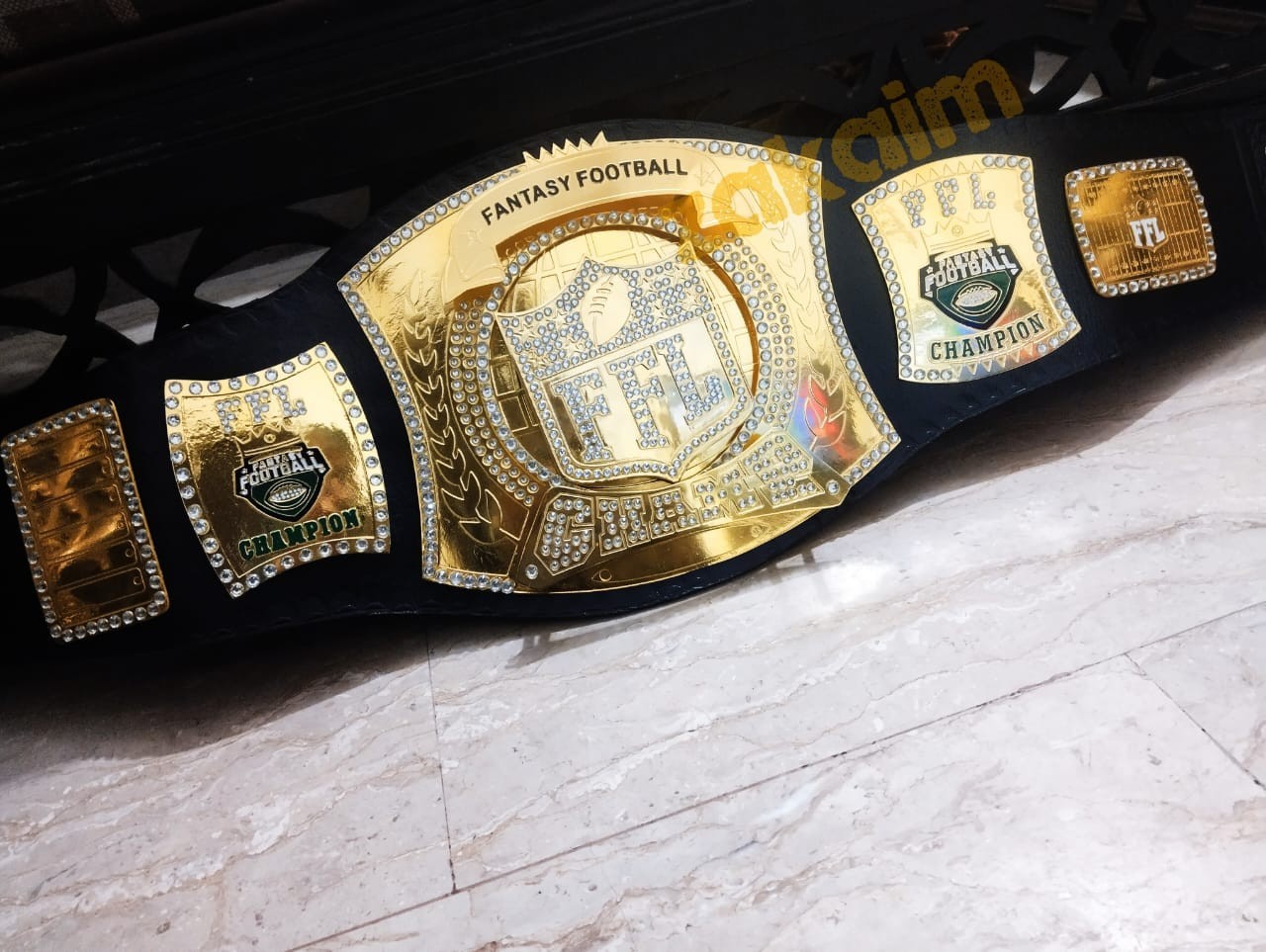 Fantasy Football Championship Belt, Super Bowl Spinner Fan Title Inspired Design