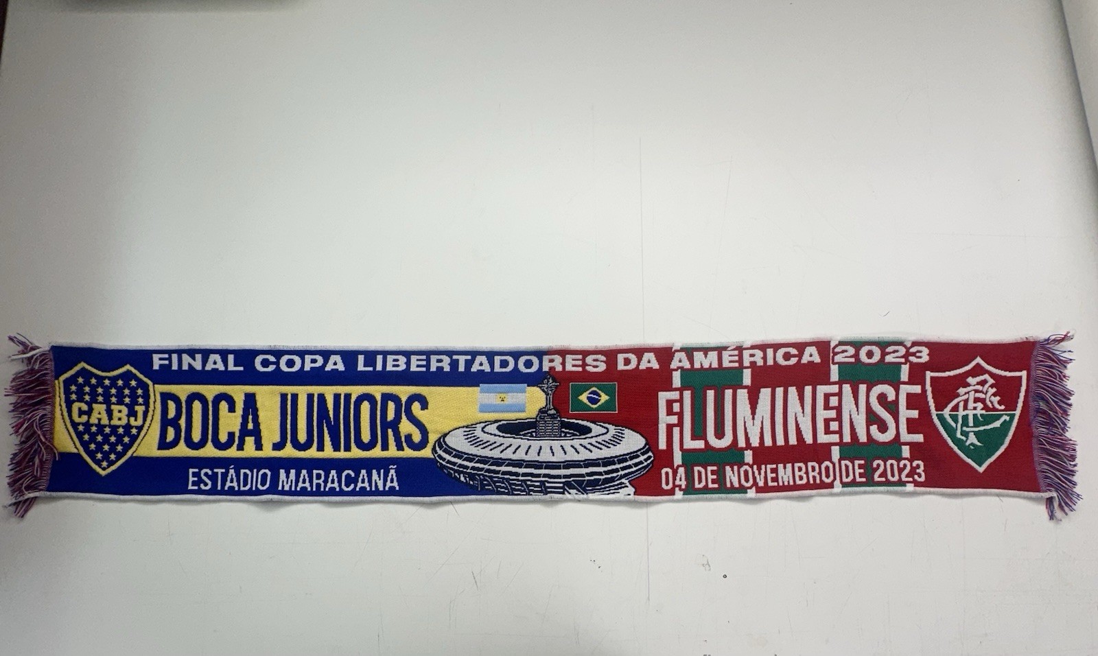 Boca Juniors Fluminense 2023 Copa Libertadores Final Scarf Argentina Brazil