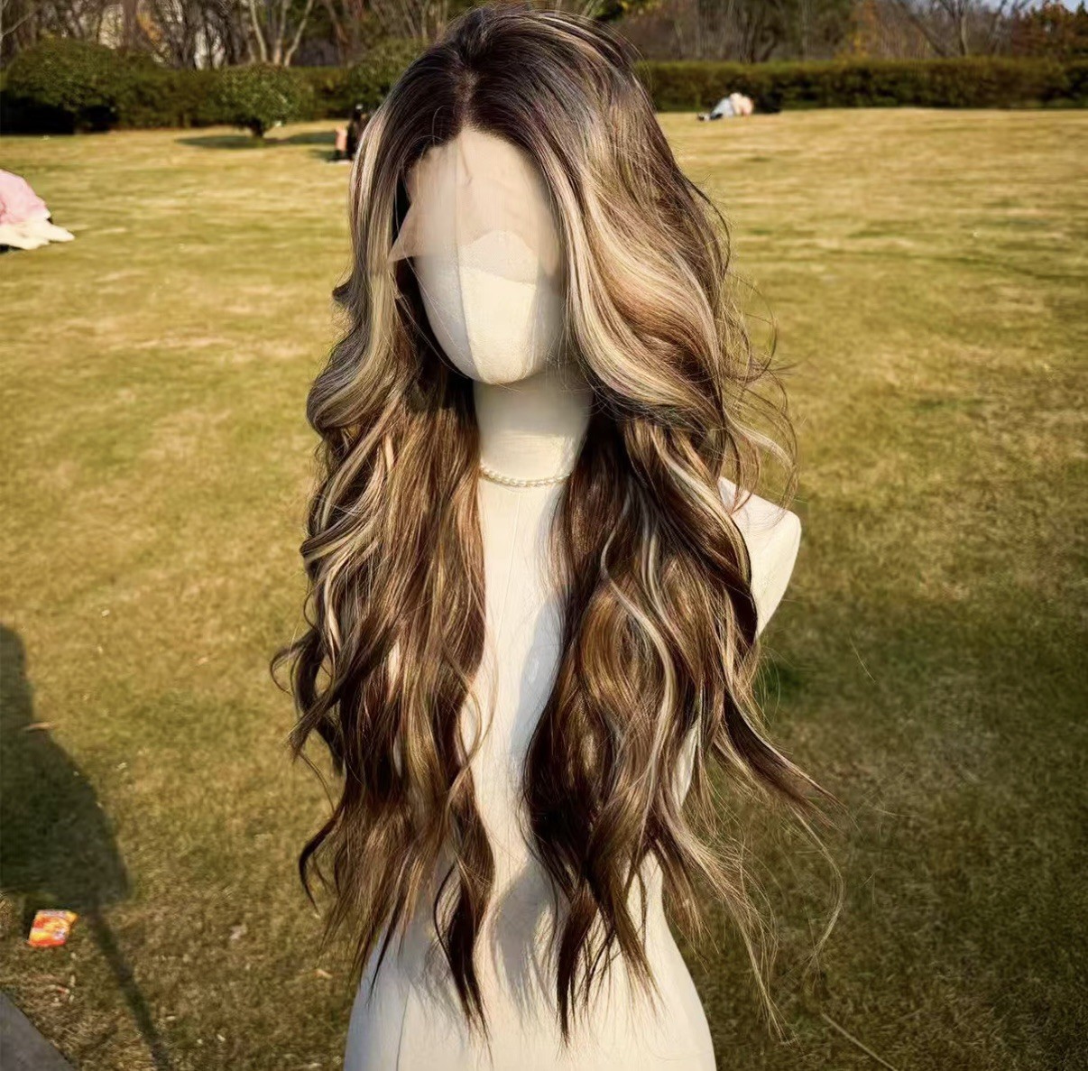 Honey Brown Mixed Blonde 26 inch Body Wave LaceFront Highlight Wavy Wig Glueless Honey Brown Mixed Blonde 26 inch Body Wave LaceFront Highlight Wavy Wig Glueless