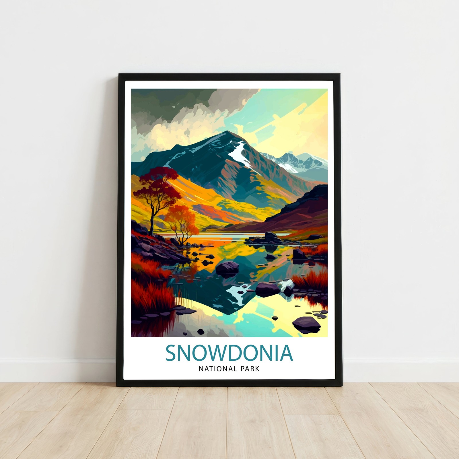Snowdonia Wales Travel Poster Wall Art Print Holiday Gift