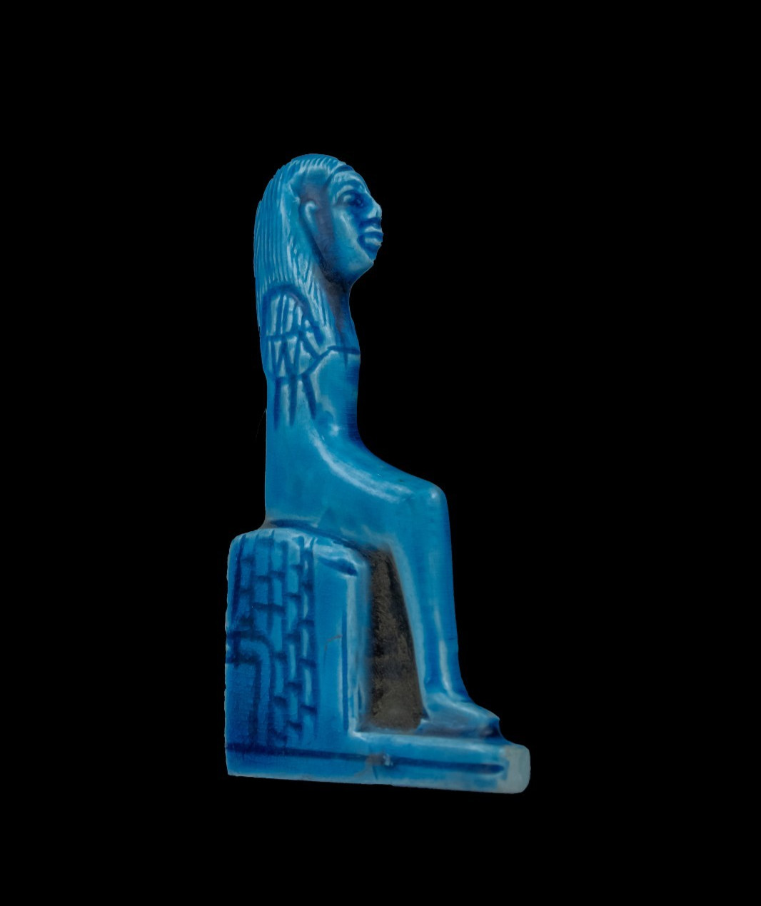 Rare Authentic Ancient Egyptian Seated Female Stone Statue Rare Figure BC