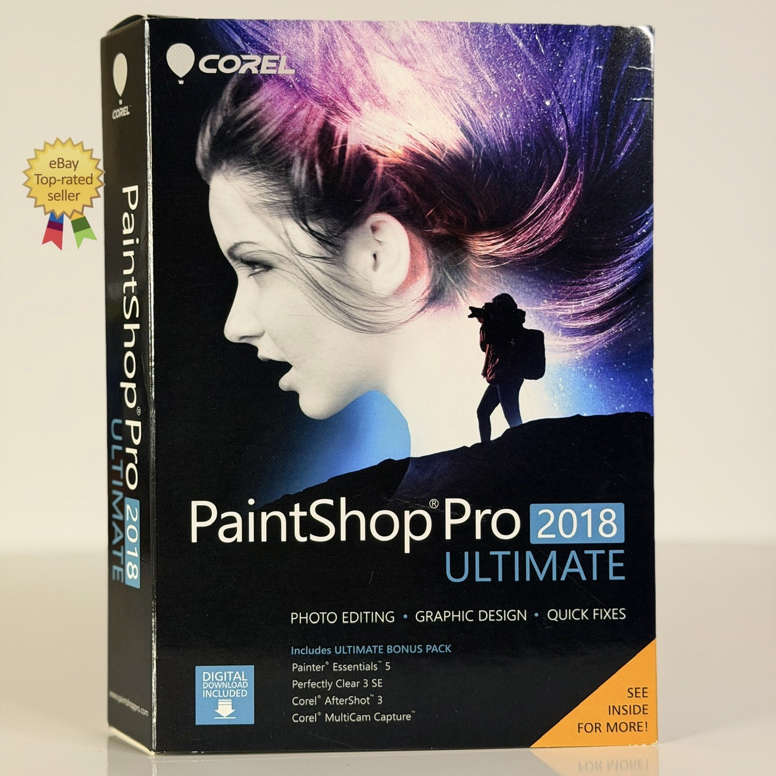 NEW Corel PaintShop Pro 2018 Ultimate Photo Image Editing Windows 10 - SEALED NEW Corel PaintShop Pro 2018 Ultimate Photo Image Editing Windows 10 - SEALED