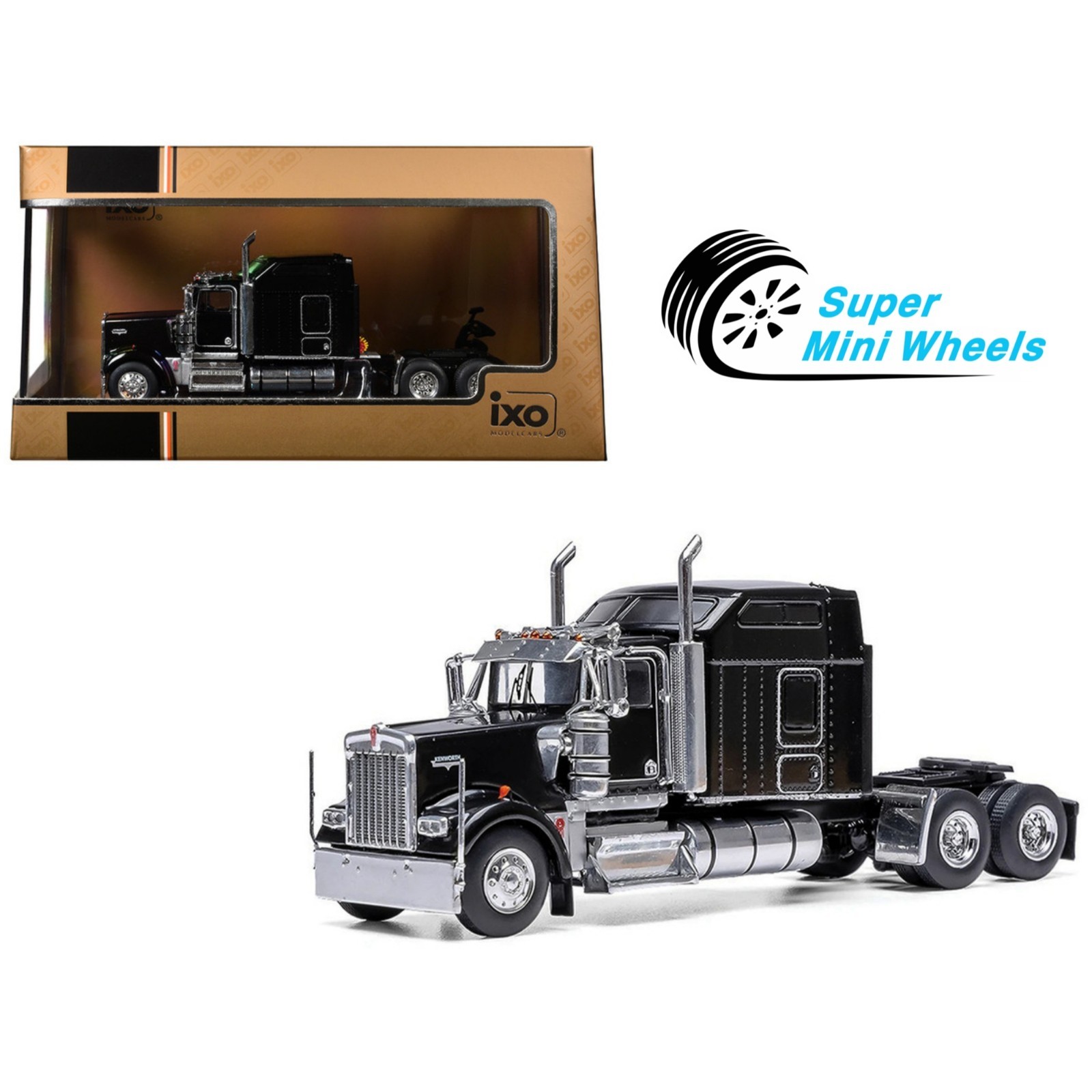 IXO Model 1:64 1990 Kenworth W900 – Black