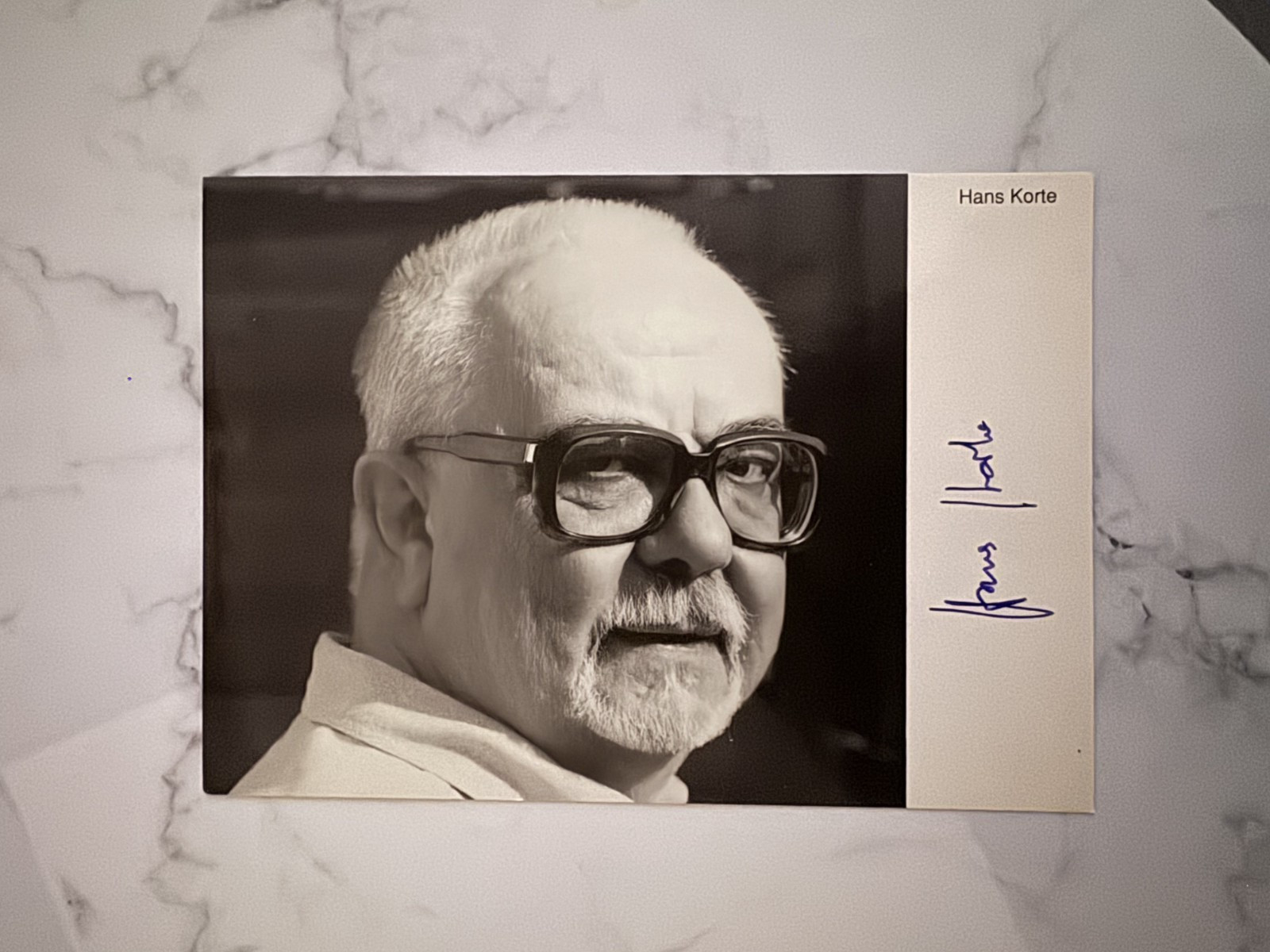 HANS KORTE (+2016) RUDEL Autograph Card Original Signed HANS KORTE (+2016) RUDEL Autograph Card Original Signed