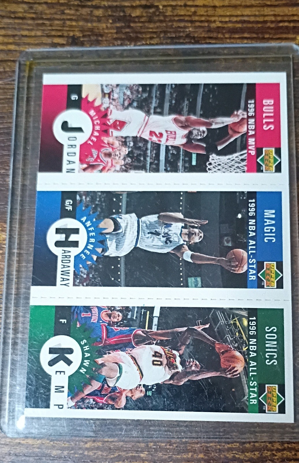 1996-97 Upper Deck - Mini-Card Panels Jordan,Hardaway, Kemp #M78-60-11 1996-97 Upper Deck - Mini-Card Panels Jordan,Hardaway, Kemp #M78-60-11