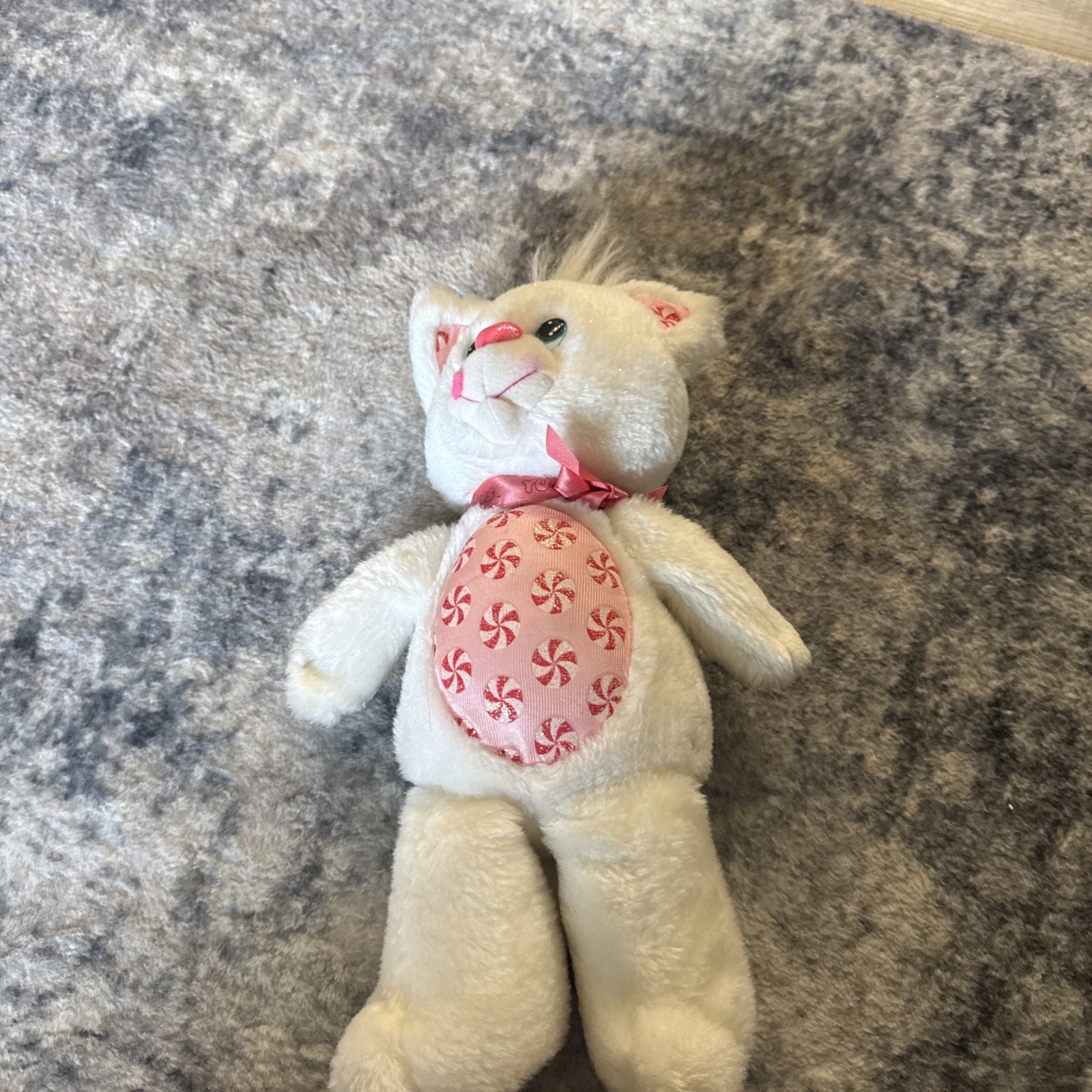 Vintage 1989 Peppermint Kitty Yum Yums Collection 13” Plush Cat 