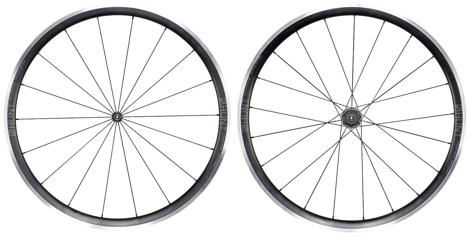 HUNT Race Aero Wide Alloy Road Wheelset Tubeless Shimano 11 Sp 700c QR Rim Brake