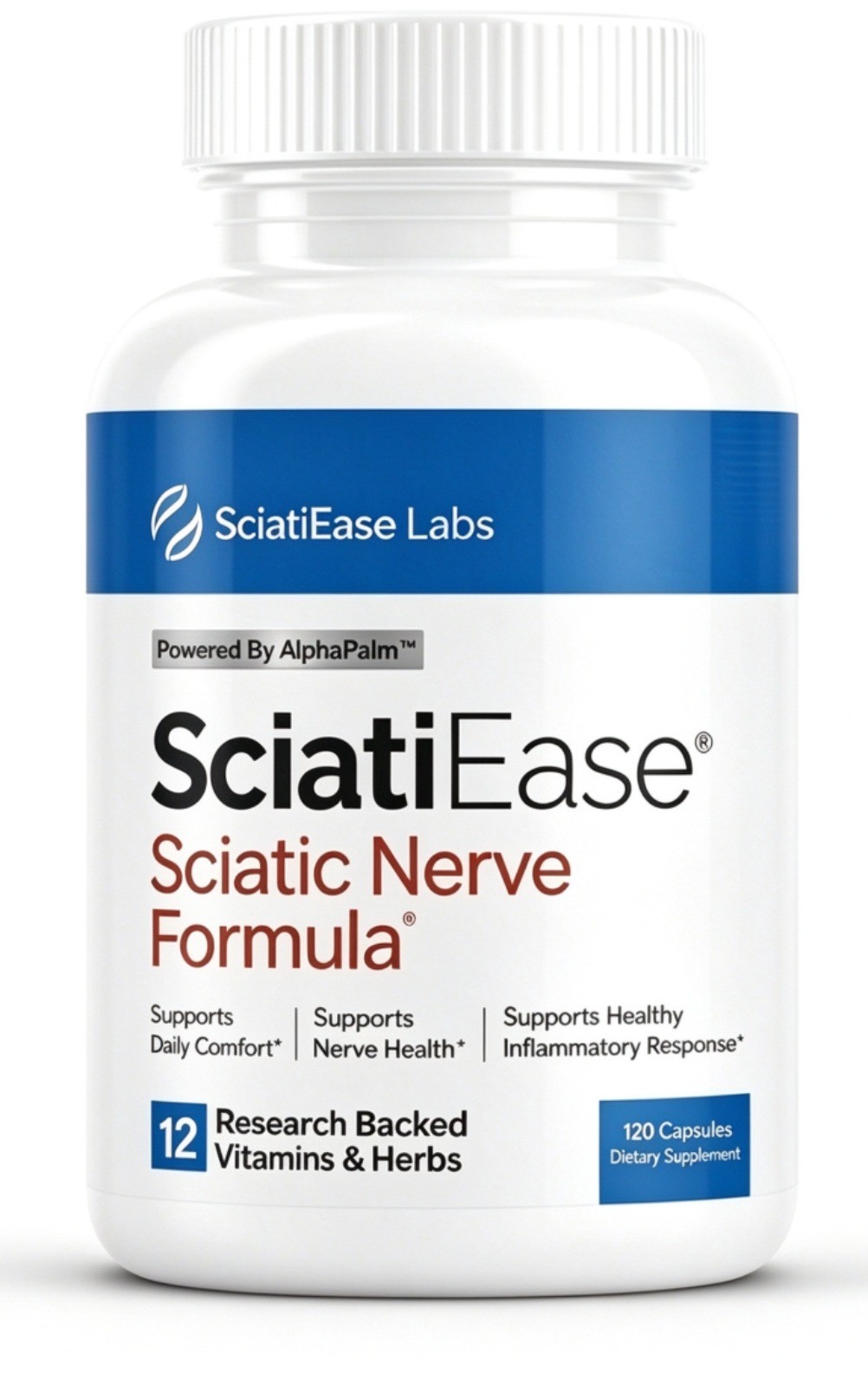 SciatiEase Labs Sciatic Nerve Formula – Nervous System Health & Antioxidant, New