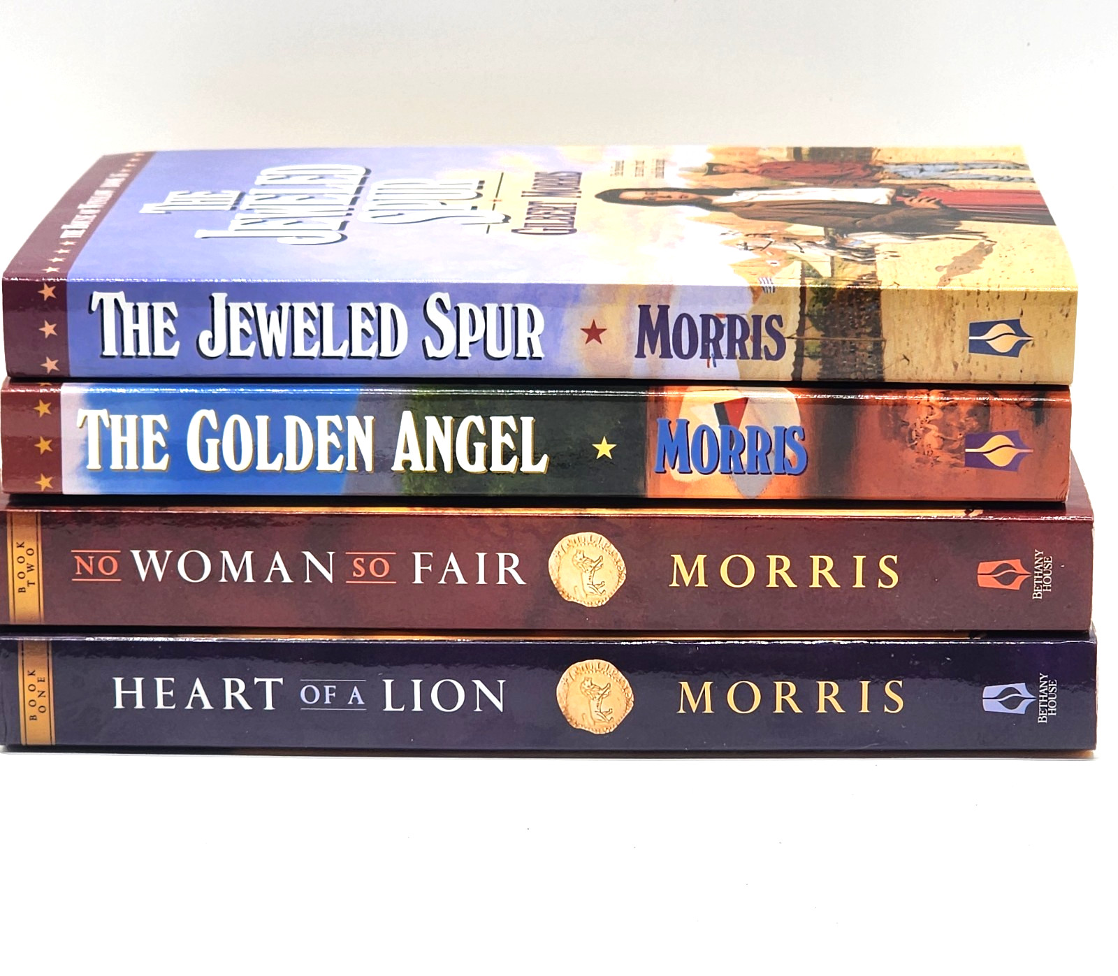 Gilbert Morris Book Lot of 4: Jeweled Spur, Golden Angel, So Fair, Heart of Lion