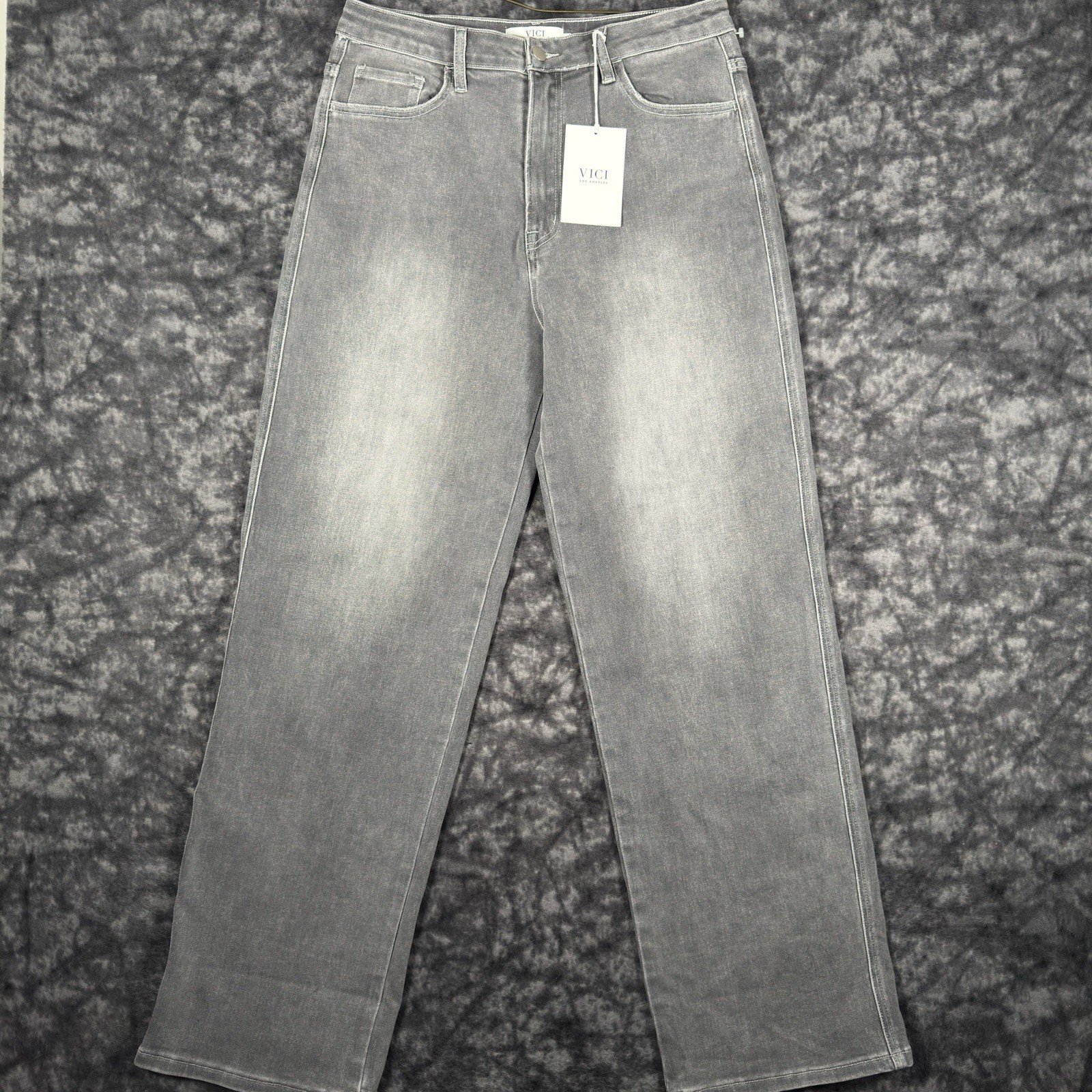VICI Los Angeles Straight Leg Gray Denim Jeans Womens 31 VC6513GRY VICI Los Angeles Straight Leg Gray Denim Jeans Womens 31 VC6513GRY