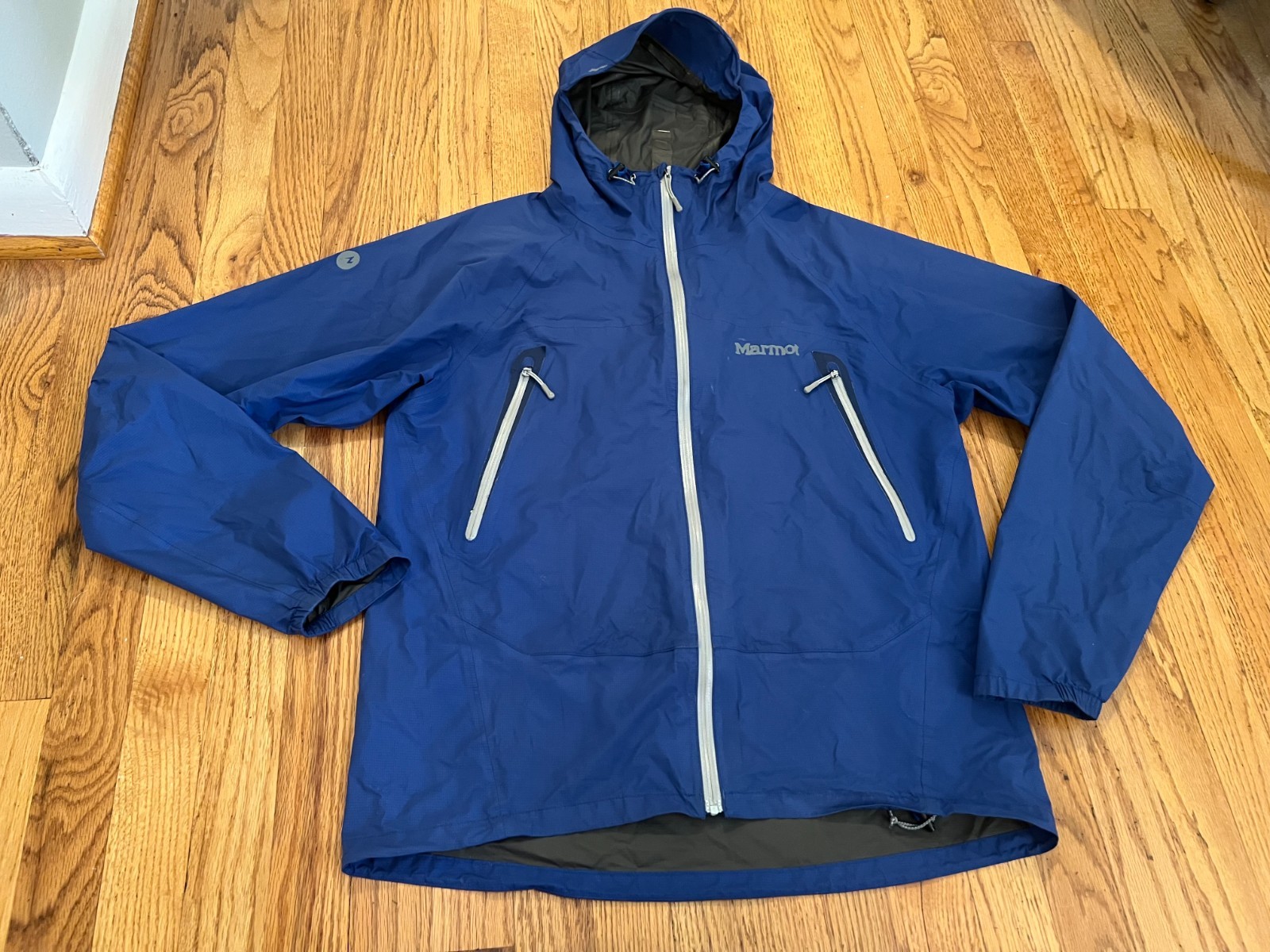 Marmot Lightweight Nylon Paclite Shell Gore-Tex Jacket Medium WORN PEELING READ