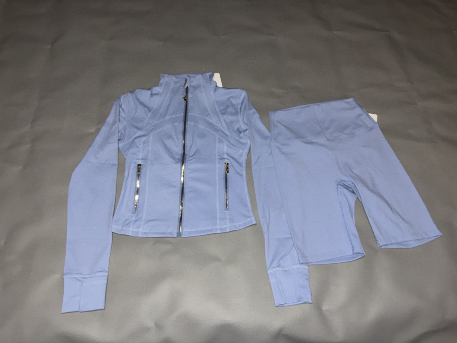 Lululemon Define Jacket with Short Set Light Blue Lululemon Define Jacket with Short Set Light Blue