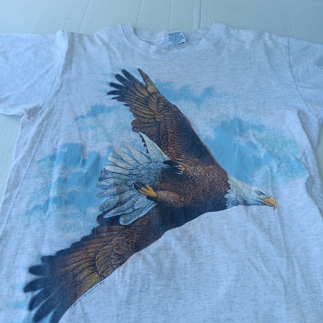 VINTAGE Harlequin Bald Eagle Bird Graphic T-Shirt Men\'s M USA 90s Single Stitch VINTAGE Harlequin Bald Eagle Bird Graphic T-Shirt Men\'s M USA 90s Single Stitch
