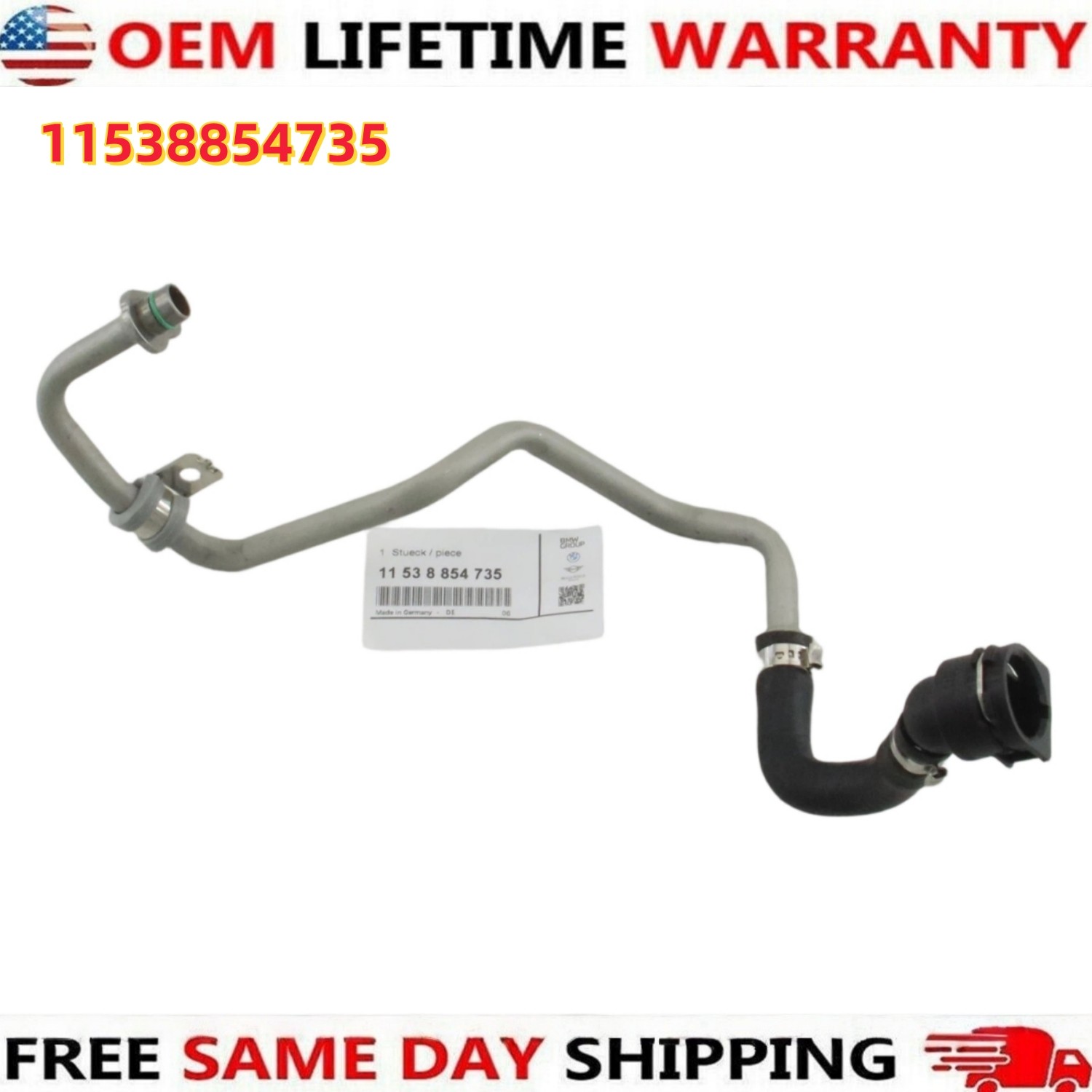 Genuine BMW G30 X3 X4 120i 320i 330i 420i 11538854735 Turbo Coolant Return Line